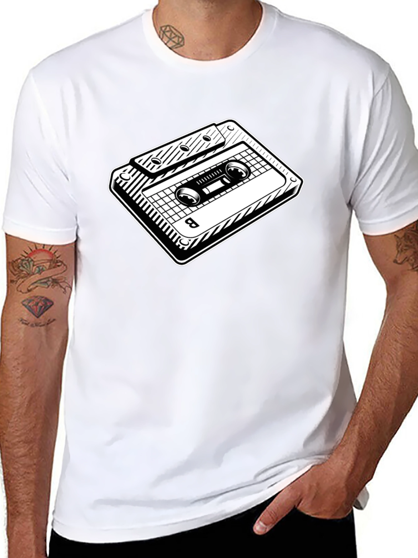 Retro Cassette Tape Graphic T-Shirt
