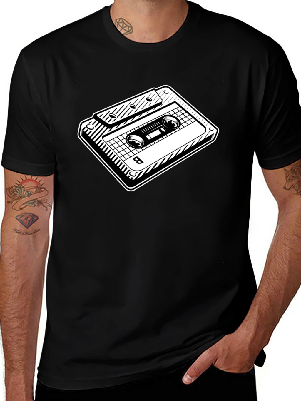 Retro Cassette Tape Graphic T-Shirt