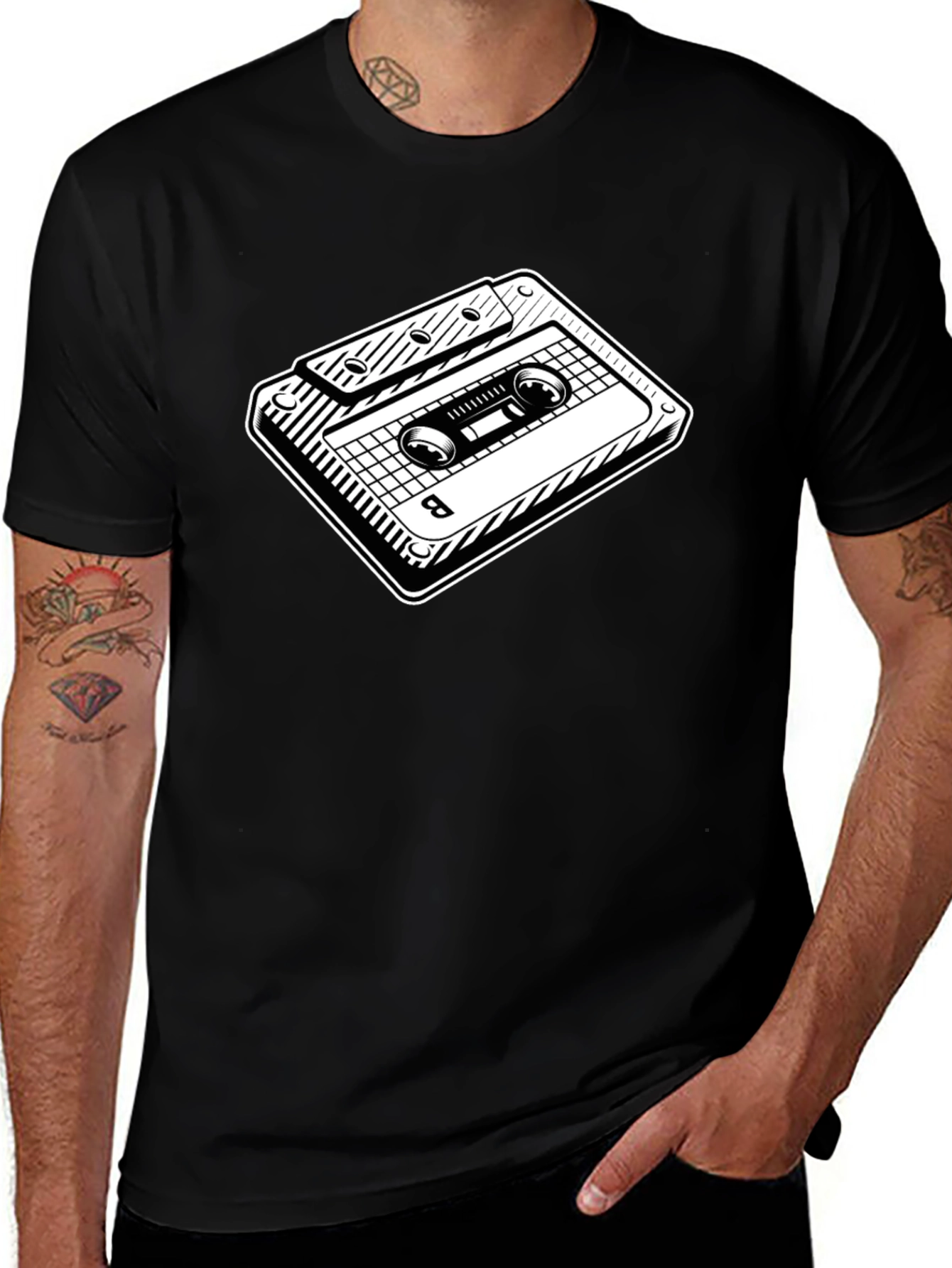 Retro Cassette Tape Graphic T-Shirt