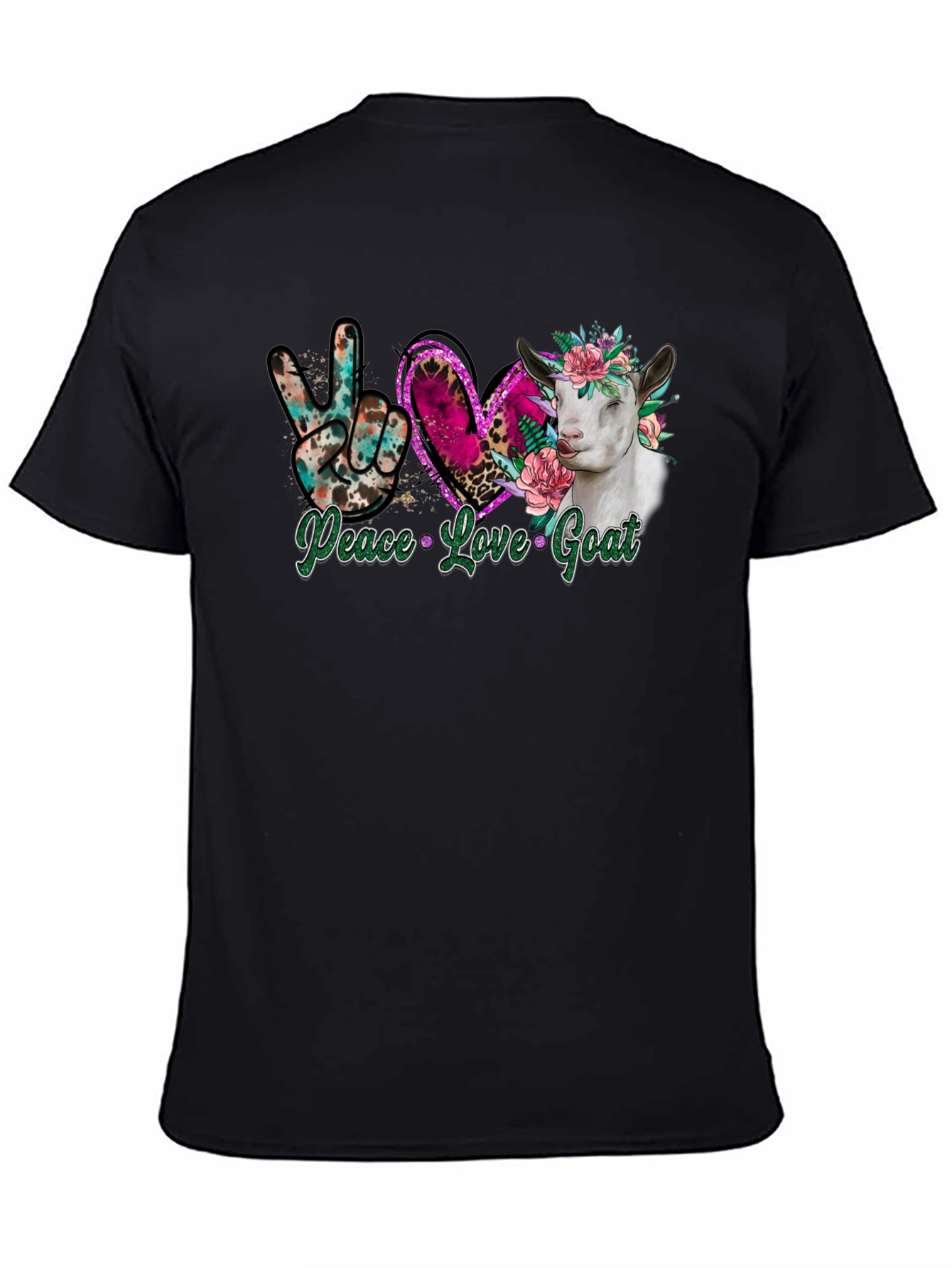 Peace Love Goat Graphic T-Shirt