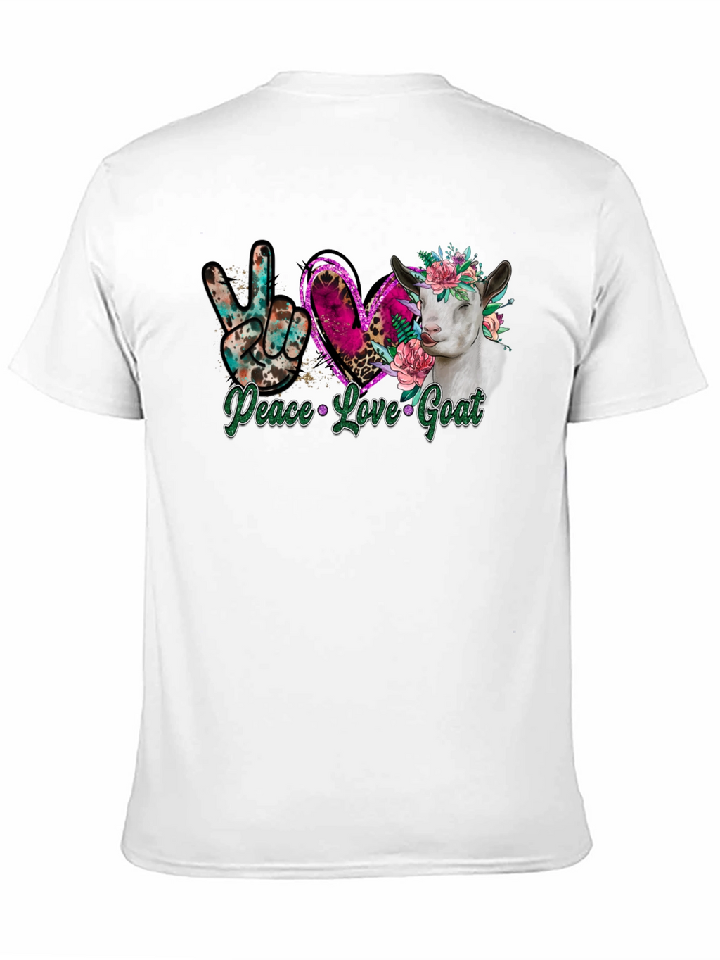 Peace Love Goat Graphic T-Shirt