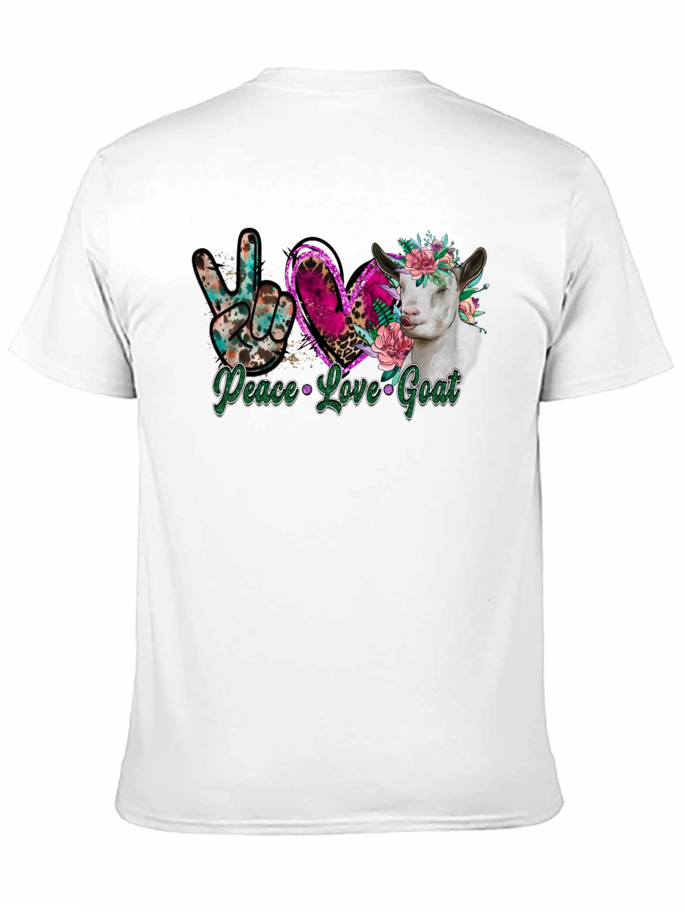 Peace Love Goat Graphic T-Shirt