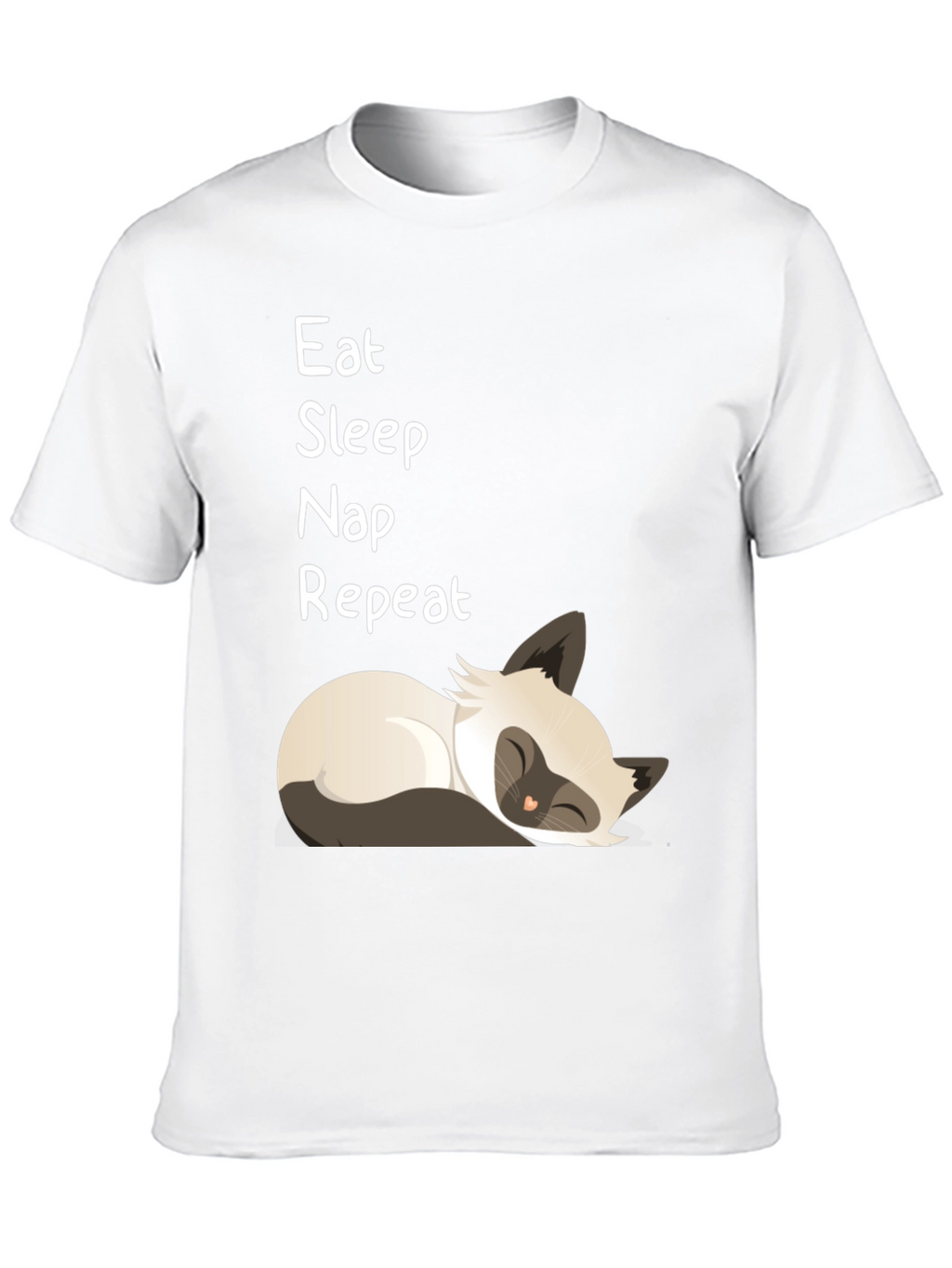 Eat Sleep Nap Repeat T-Shirt - Cat Lover Tee