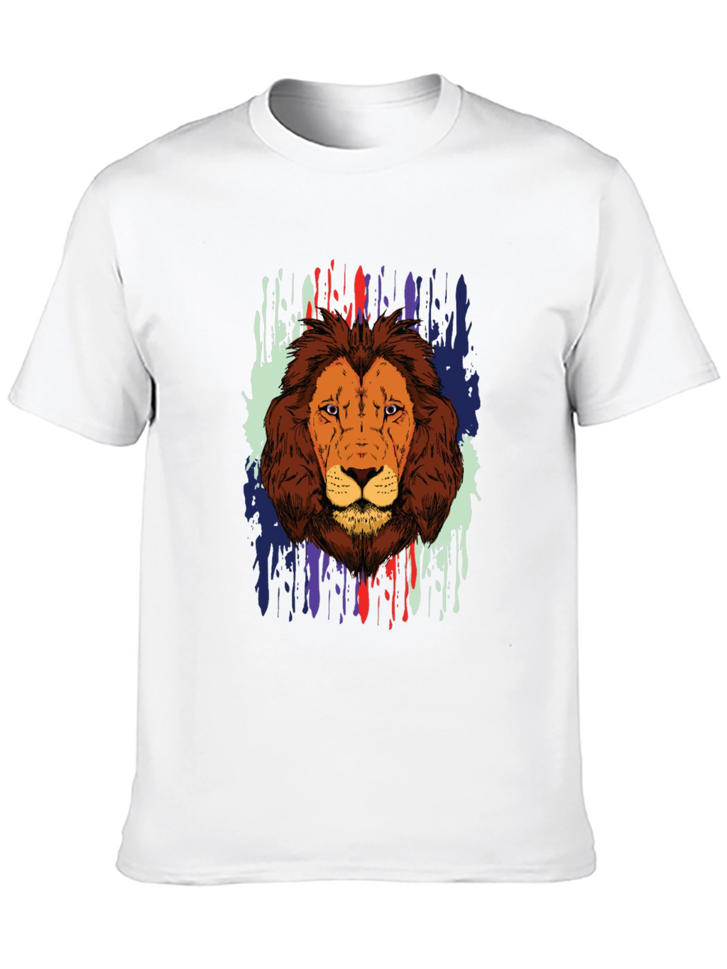 Lion Graphic Print Black T-Shirt