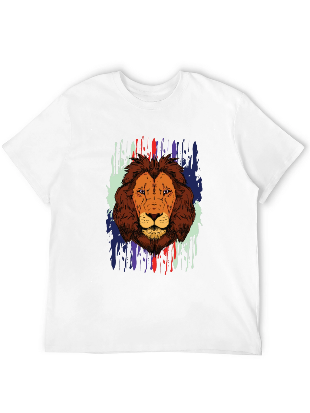 Lion Graphic Print Black T-Shirt