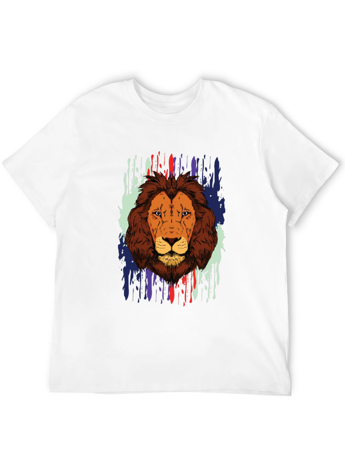 Lion Graphic Print Black T-Shirt