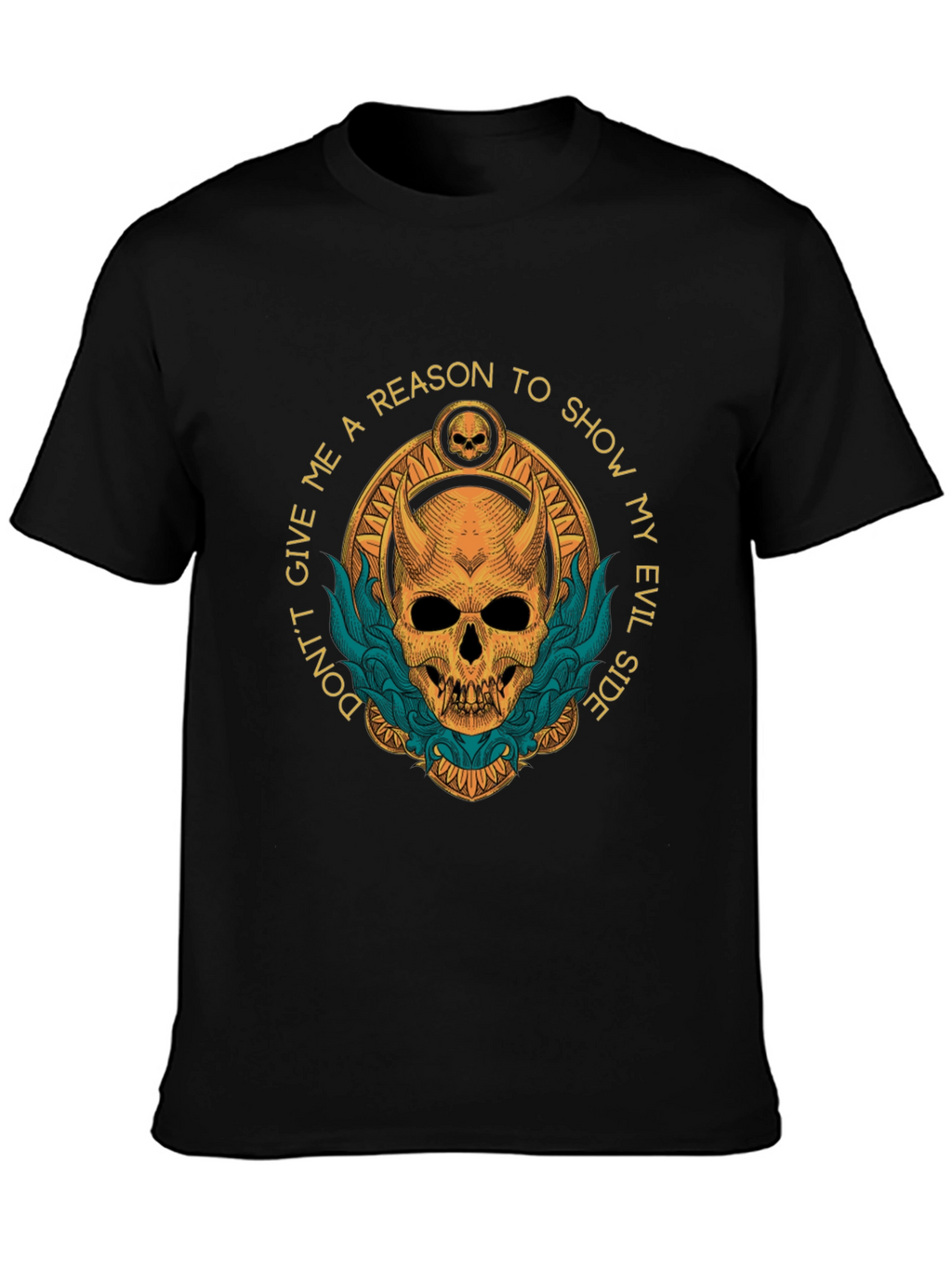 Evil Side Graphic T-Shirt - Skull Design