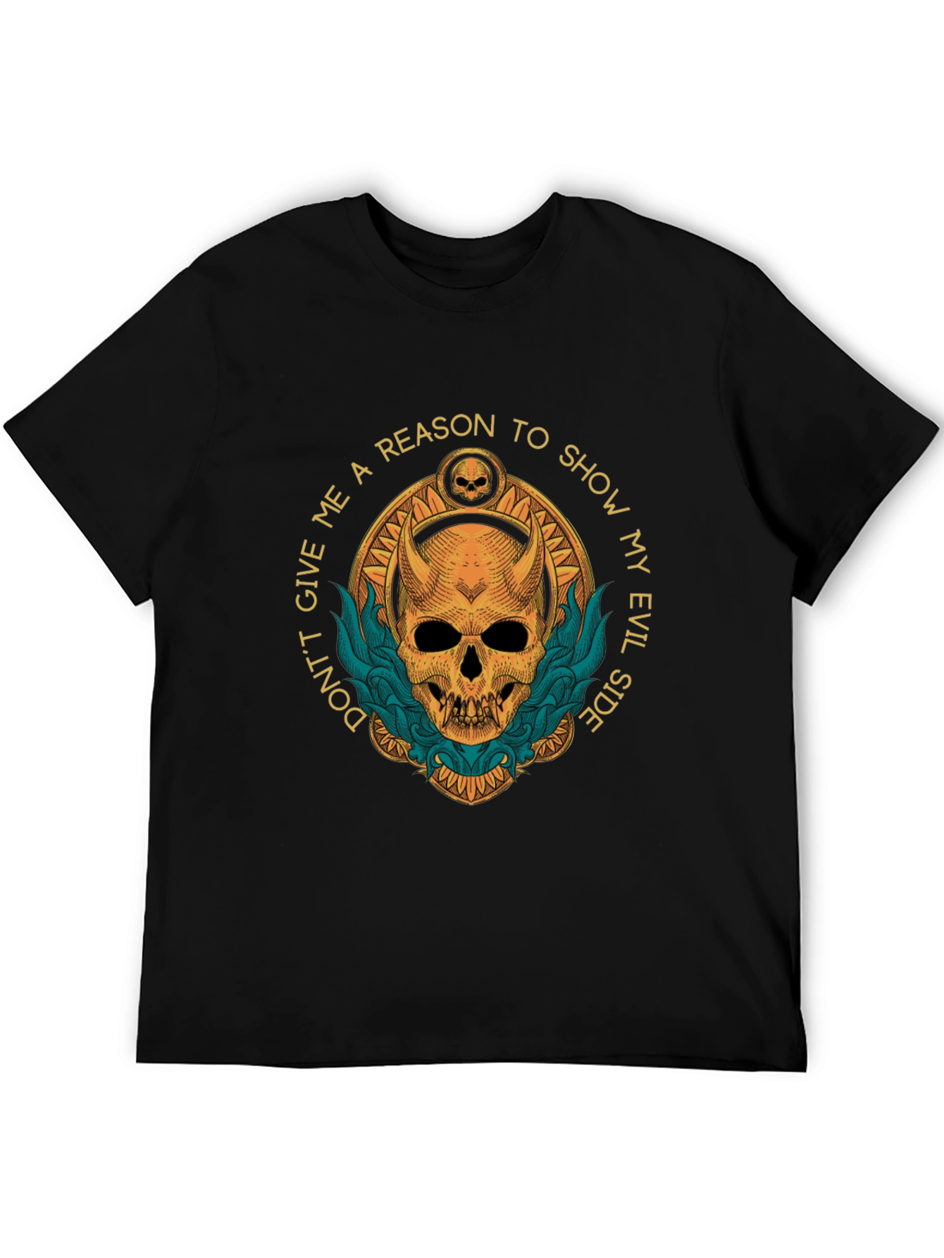 Evil Side Graphic T-Shirt - Skull Design