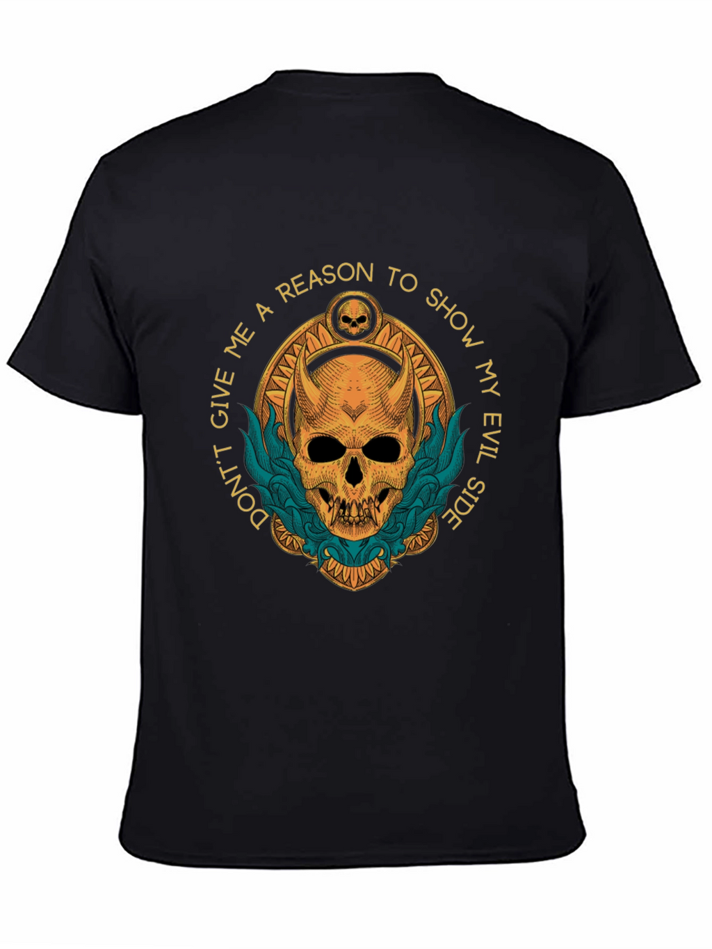 Evil Side Graphic T-Shirt - Skull Design