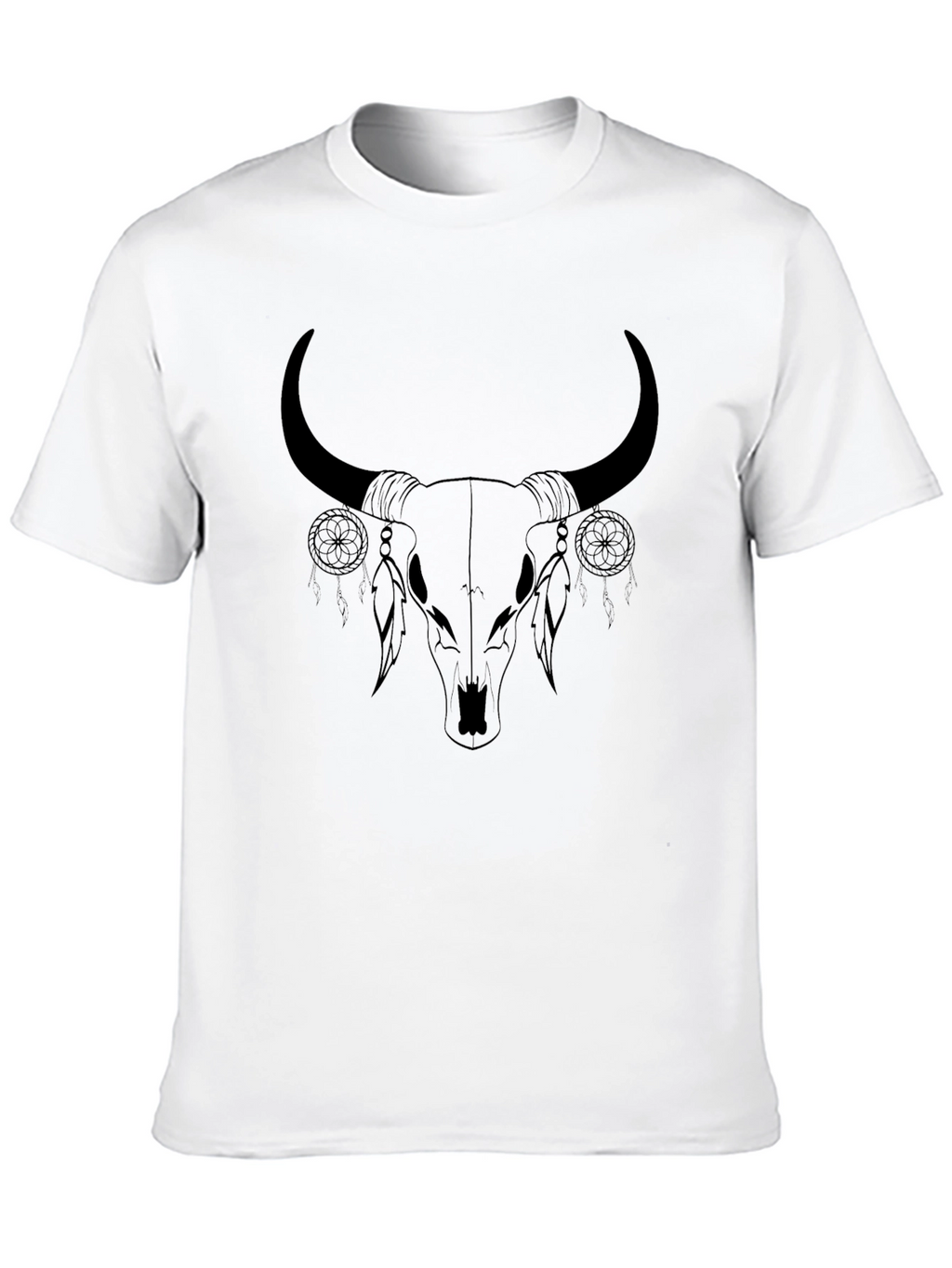 Bull Skull Dream Catcher Graphic Tee