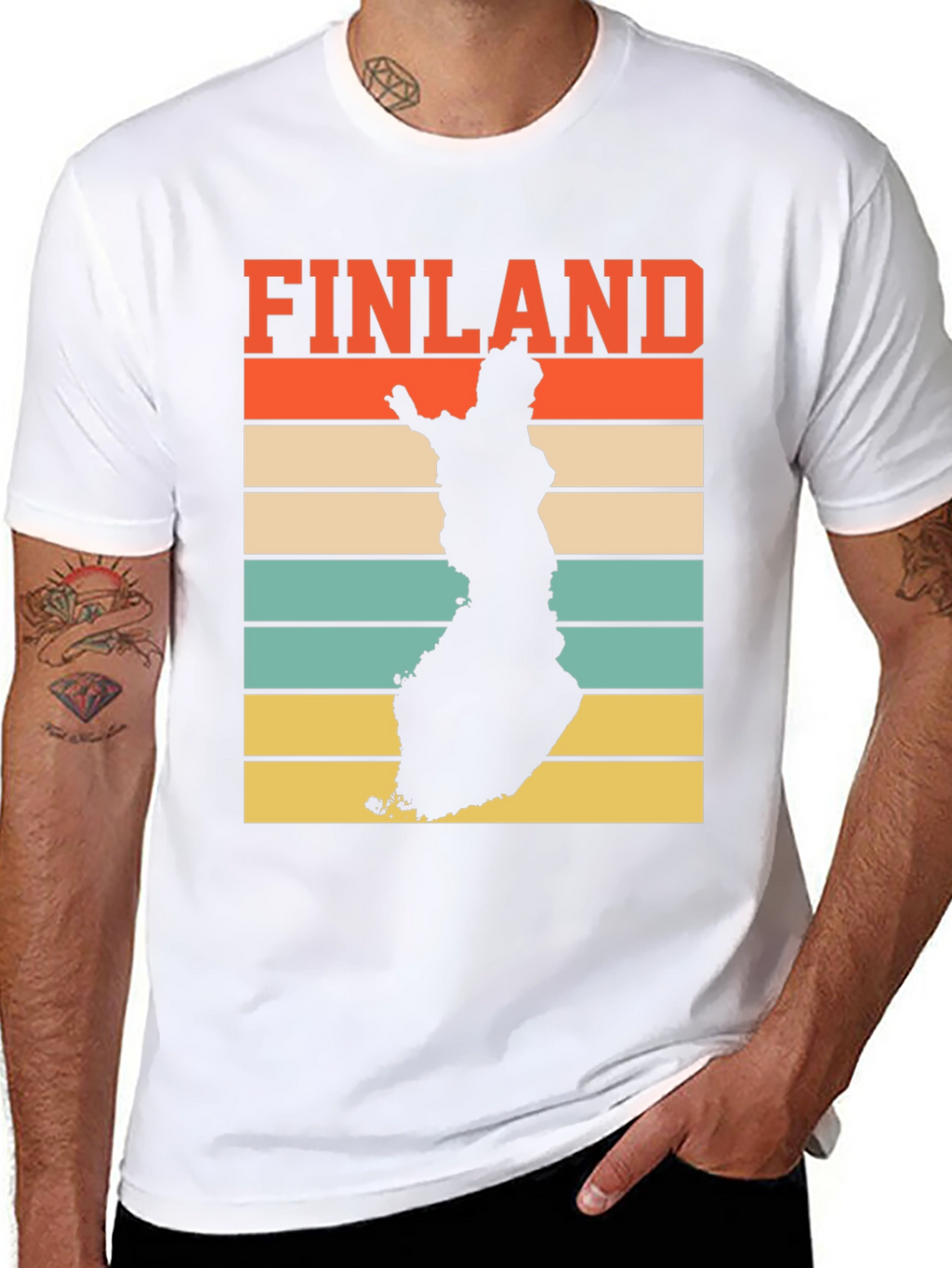 Finland Map Retro T-Shirt - Country Pride Tee