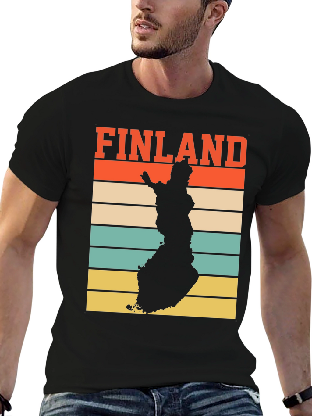 Finland Map Retro T-Shirt - Country Pride Tee