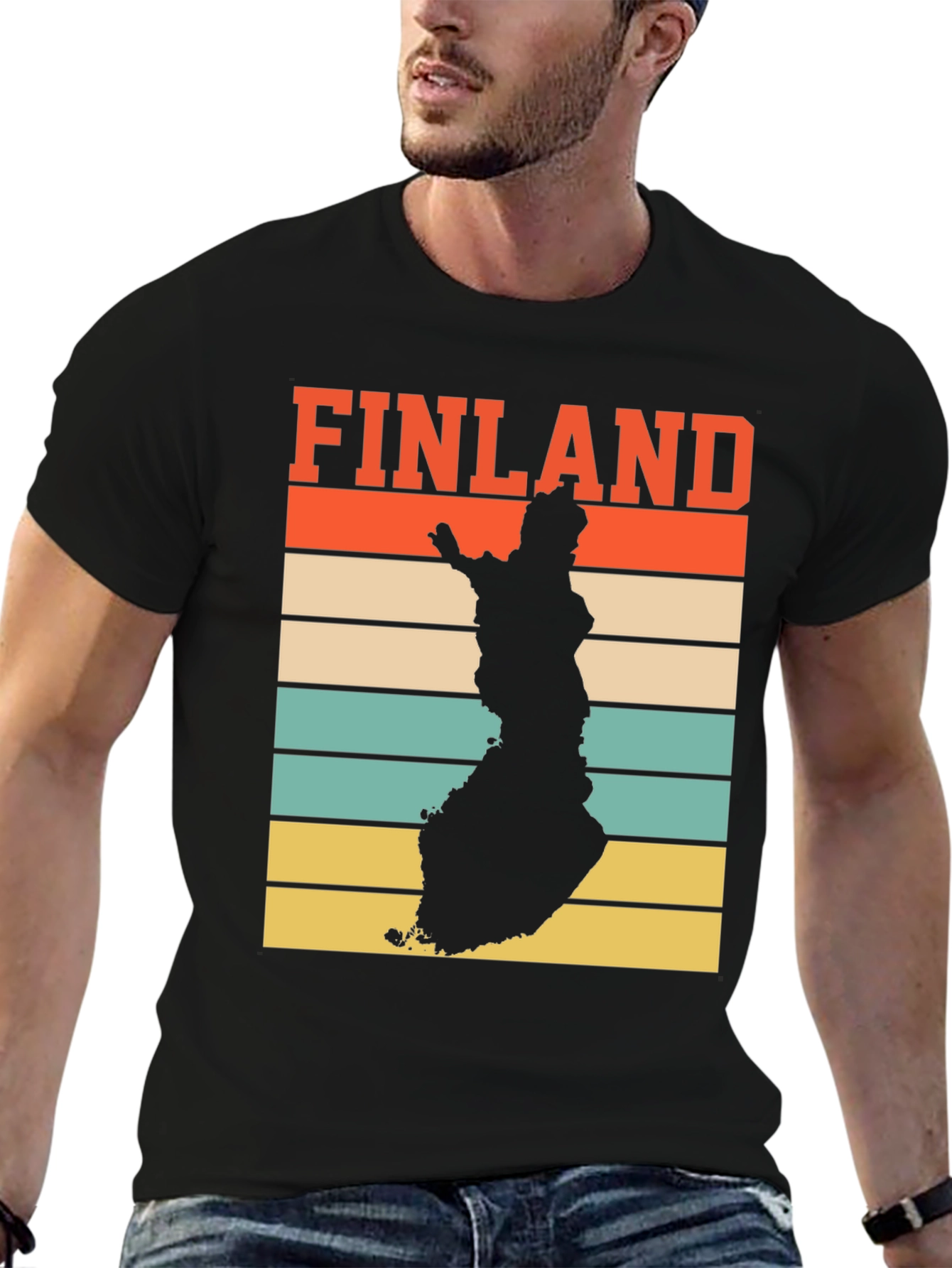 Finland Map Retro T-Shirt - Country Pride Tee
