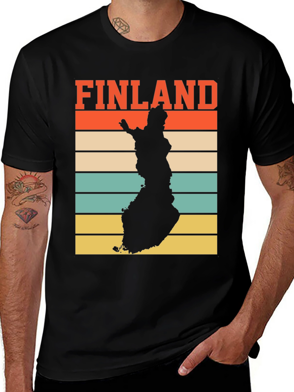 Finland Map Retro T-Shirt - Country Pride Tee