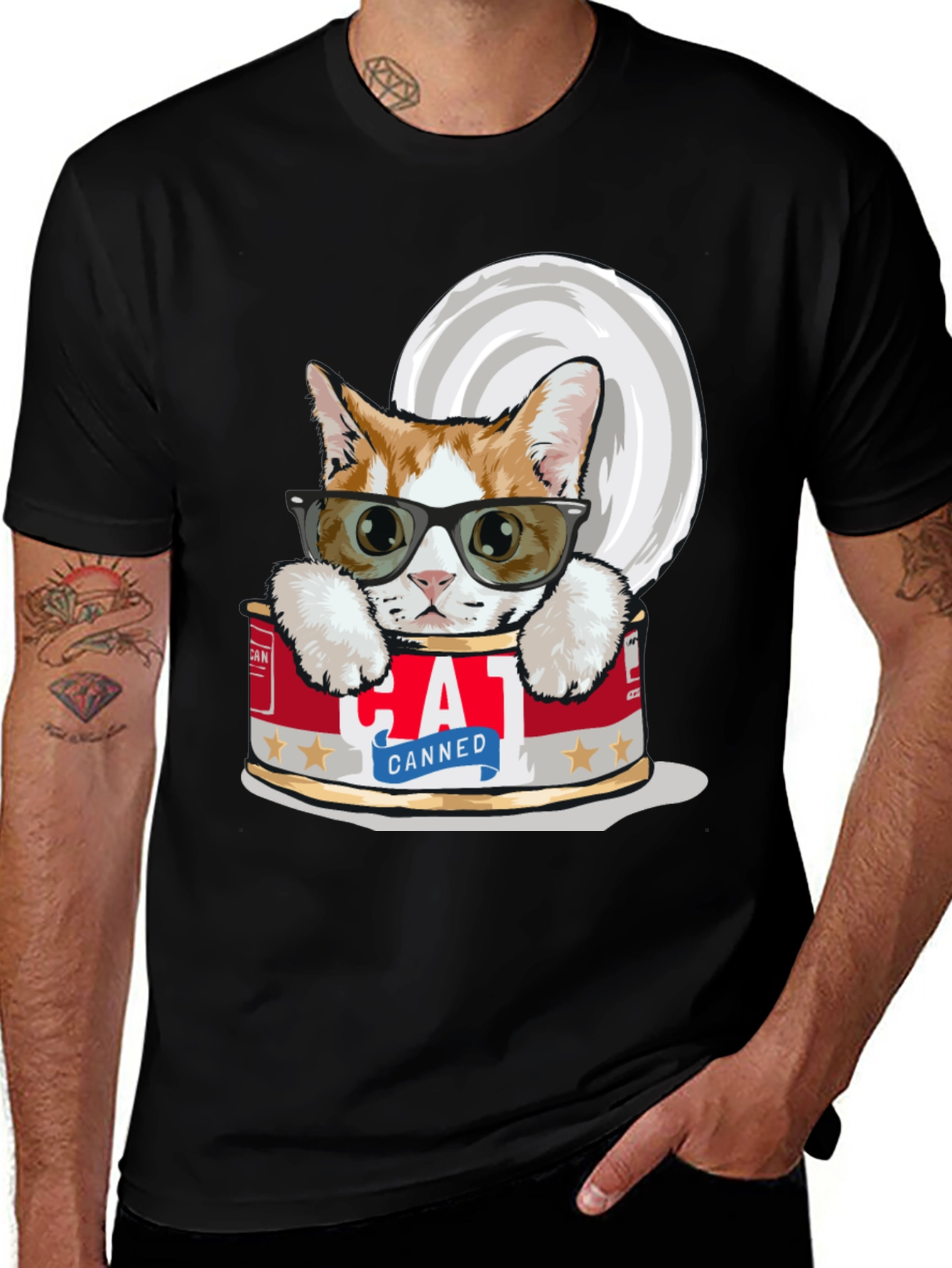 Canned Cat T-Shirt - Cool Cat in a Can Tee