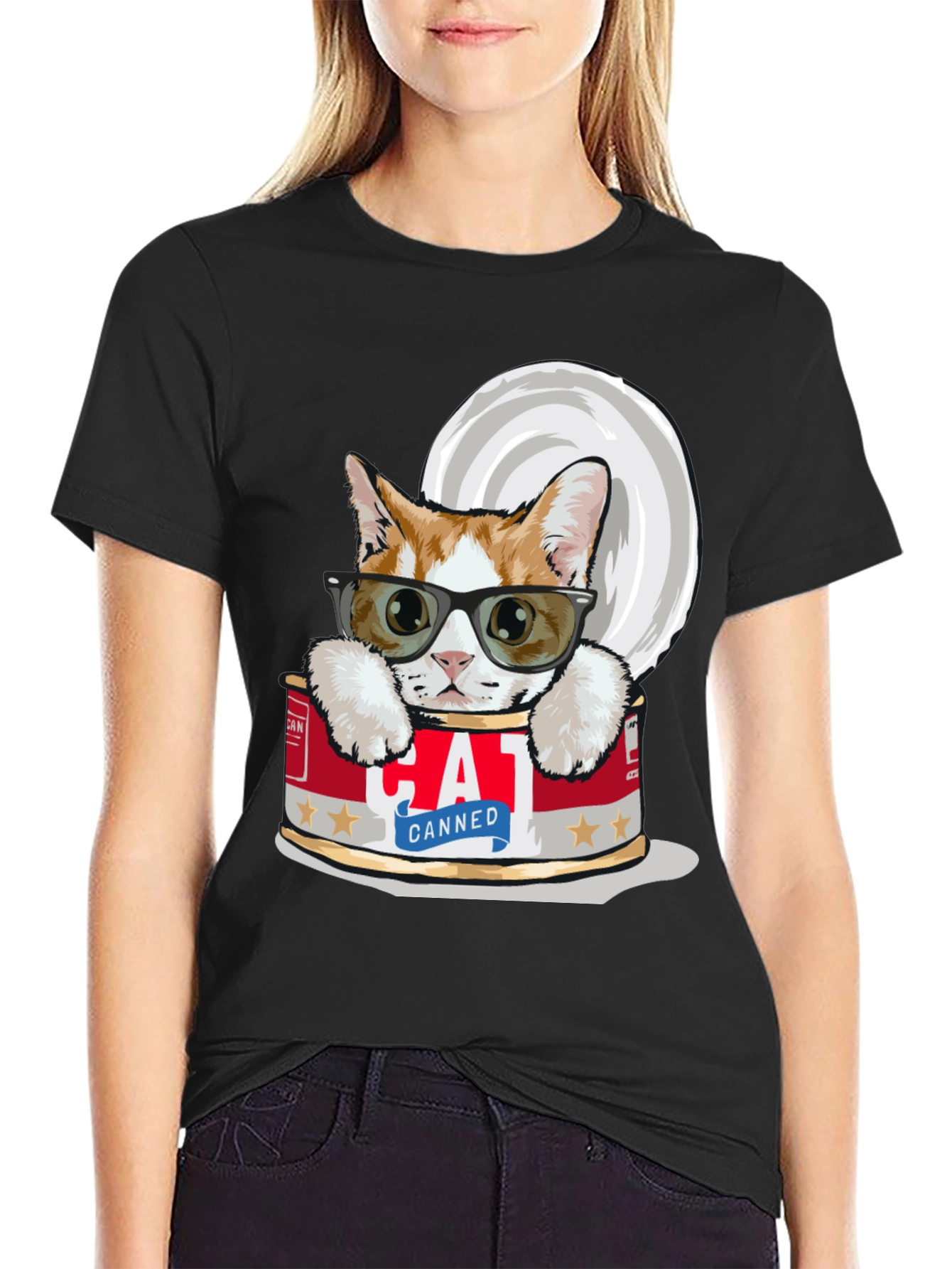Canned Cat T-Shirt - Cool Cat in a Can Tee