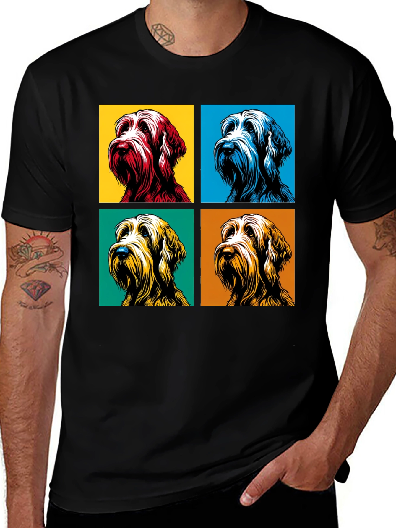 Pop Art Dog T-Shirt - Colorful Wirehaired Vizsla Design