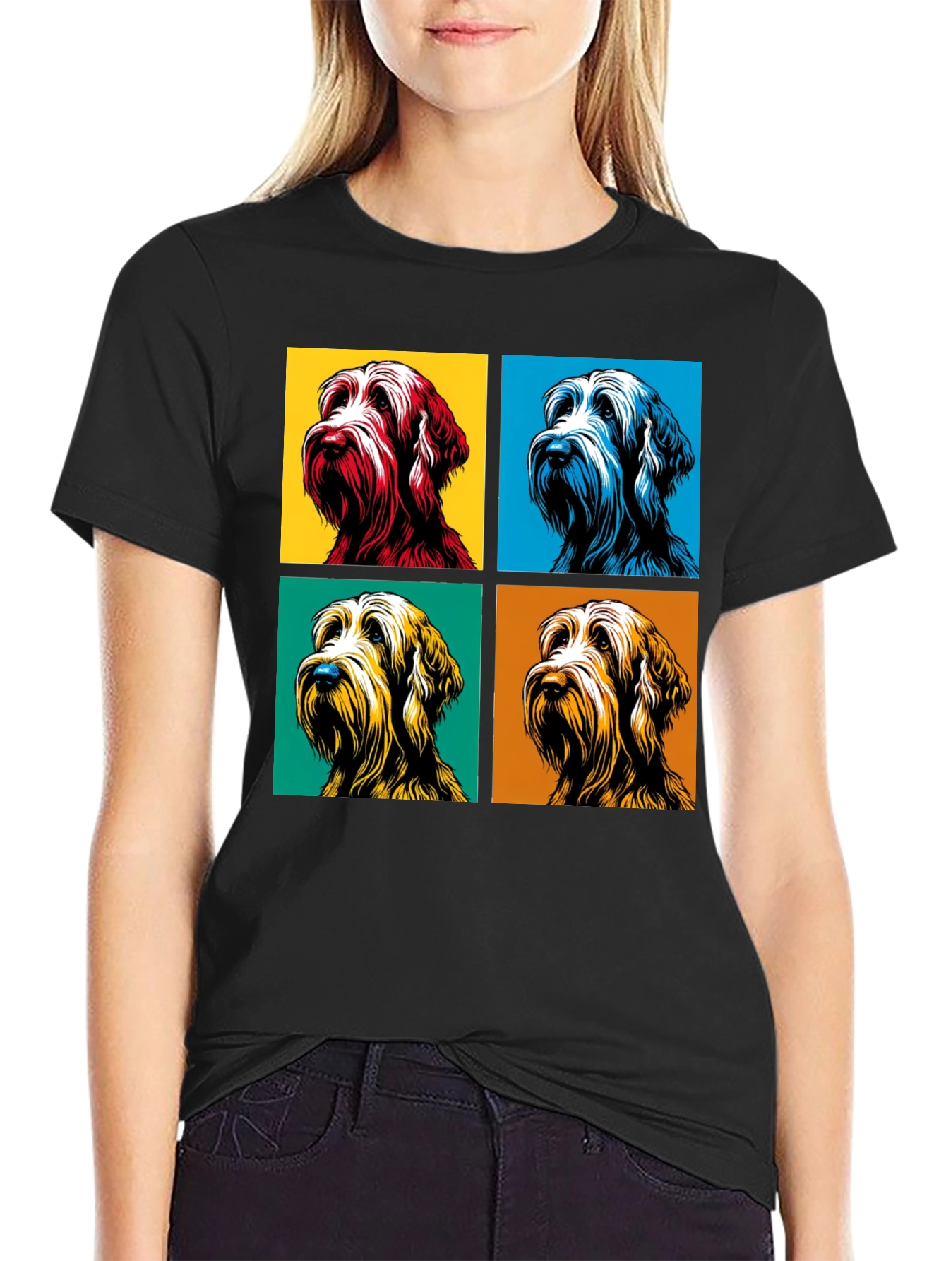 Pop Art Dog T-Shirt - Colorful Wirehaired Vizsla Design