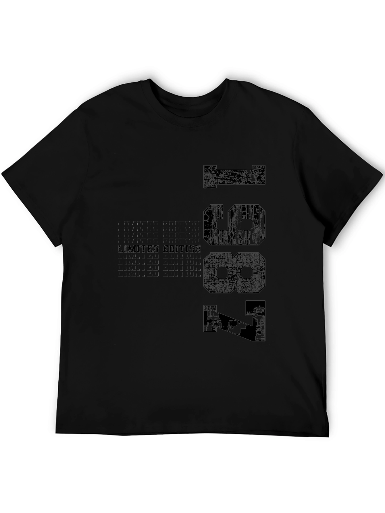 Limited Edition 1987 Graphic Tee - Mens Black T-Shirt