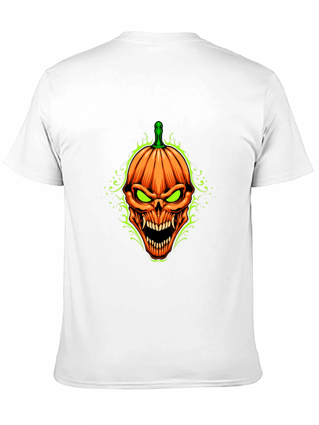 Halloween Pumpkin Skull Graphic T-Shirt
