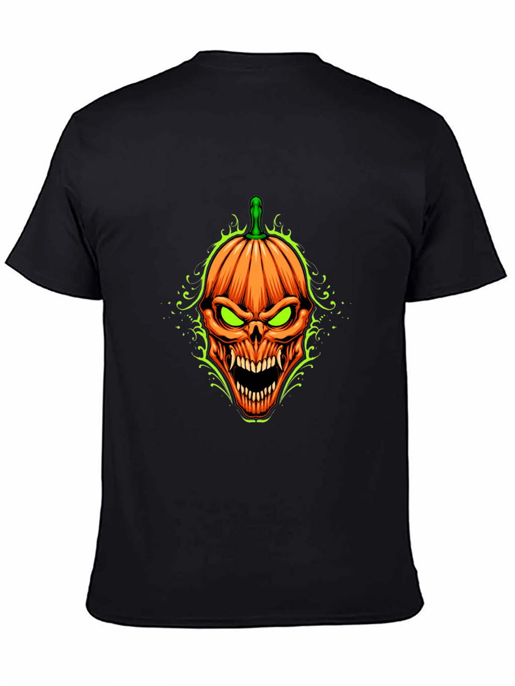 Halloween Pumpkin Skull Graphic T-Shirt