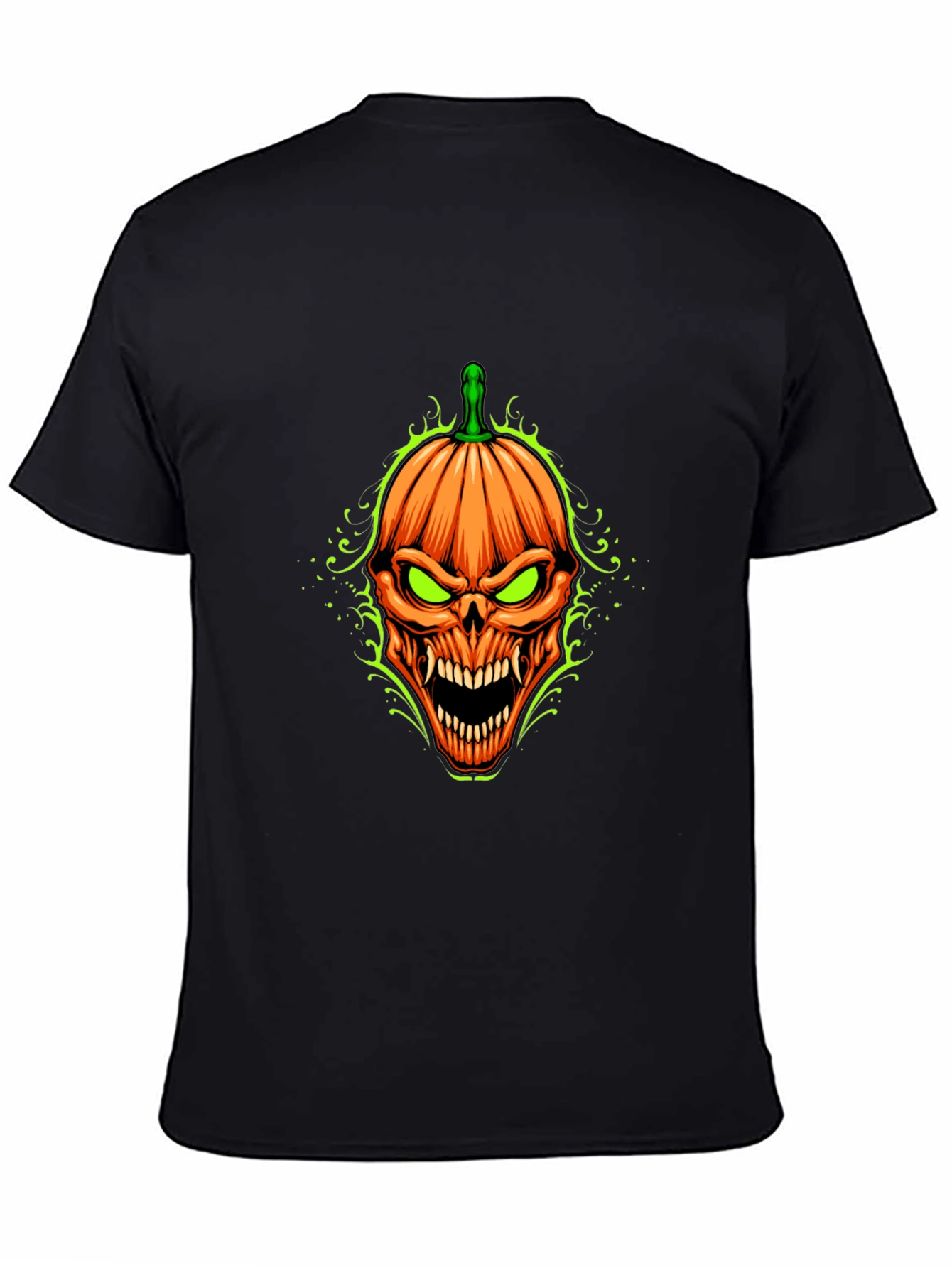 Halloween Pumpkin Skull Graphic T-Shirt