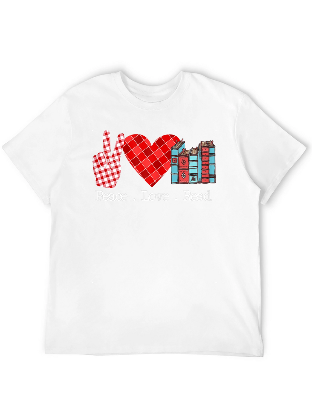 Peace Love Read T-Shirt Book Lover Tee