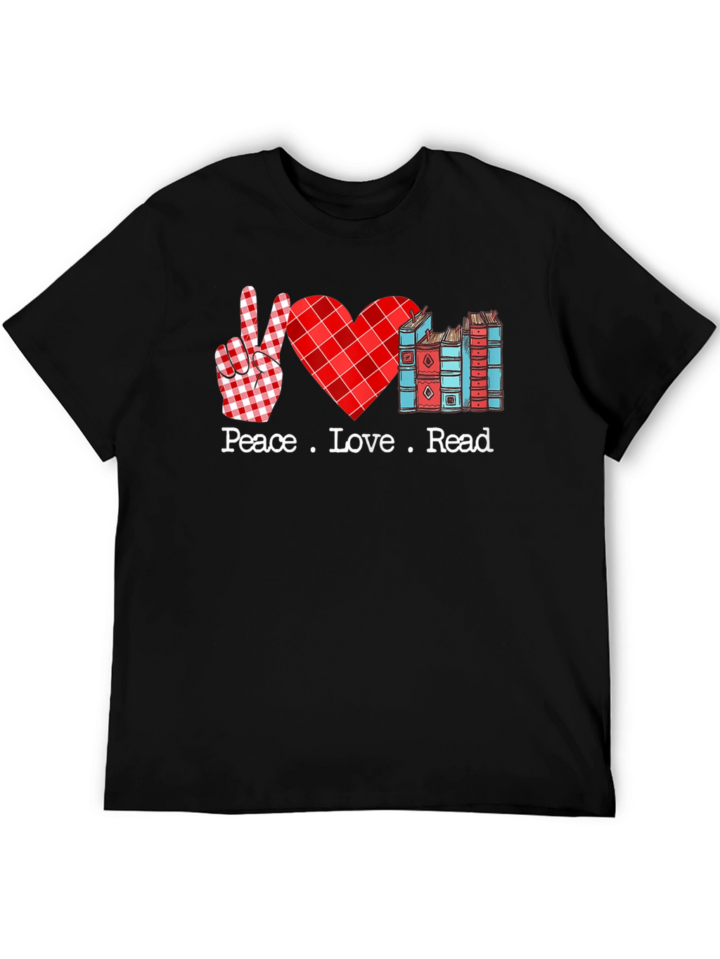Peace Love Read T-Shirt Book Lover Tee