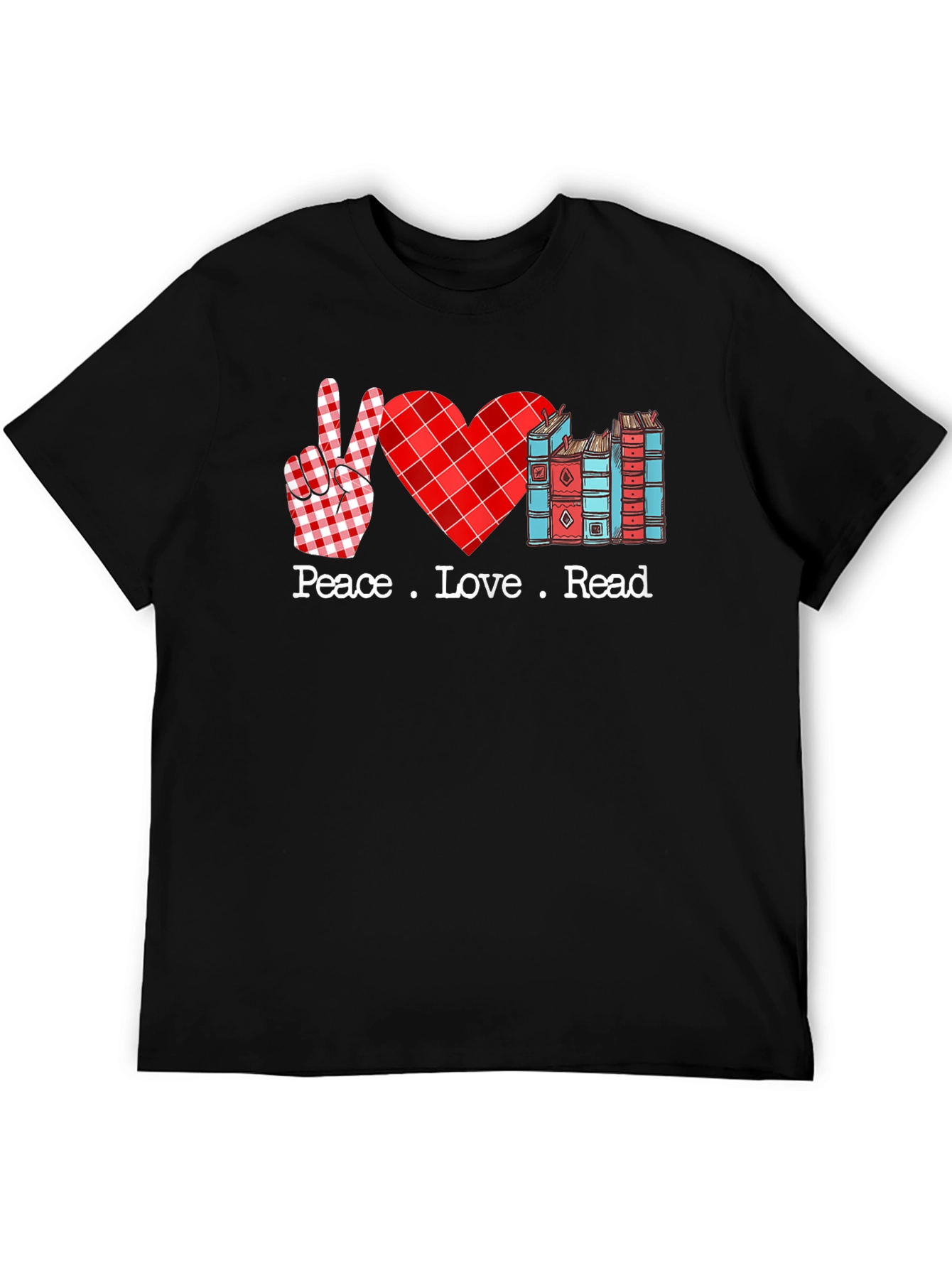 Peace Love Read T-Shirt Book Lover Tee