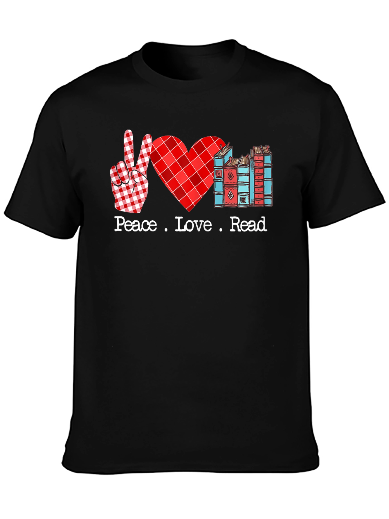 Peace Love Read T-Shirt Book Lover Tee