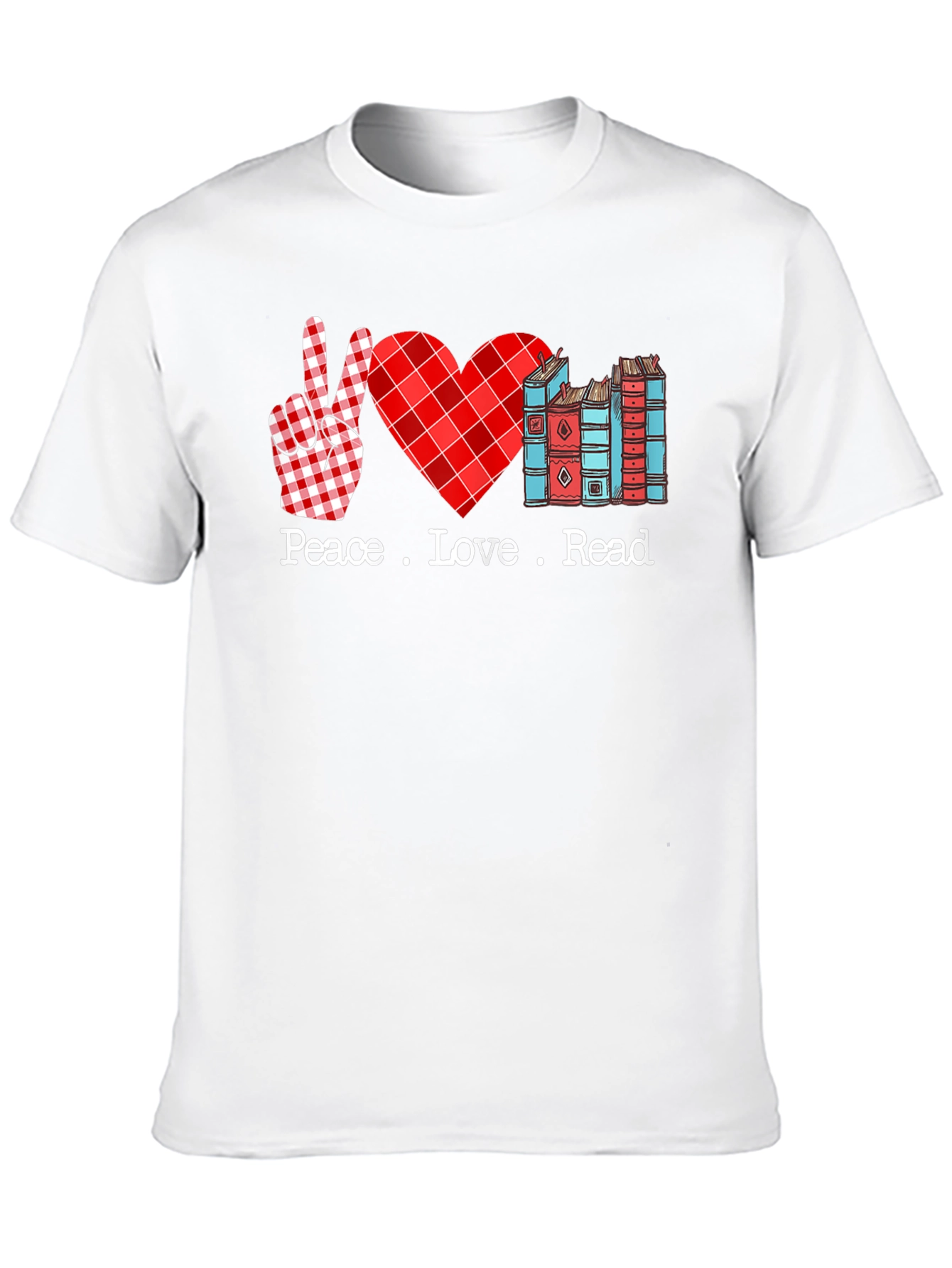 Peace Love Read T-Shirt Book Lover Tee