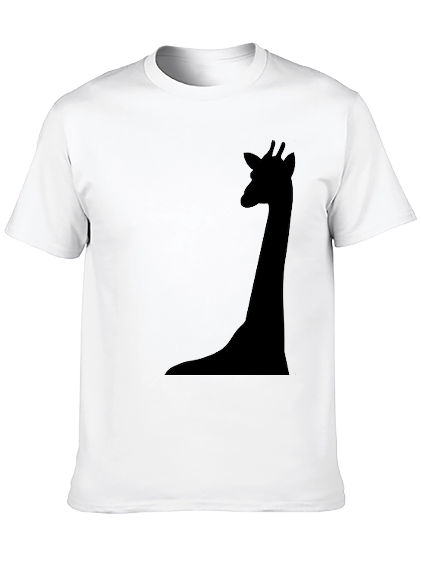Mens Black Giraffe Silhouette T-Shirt