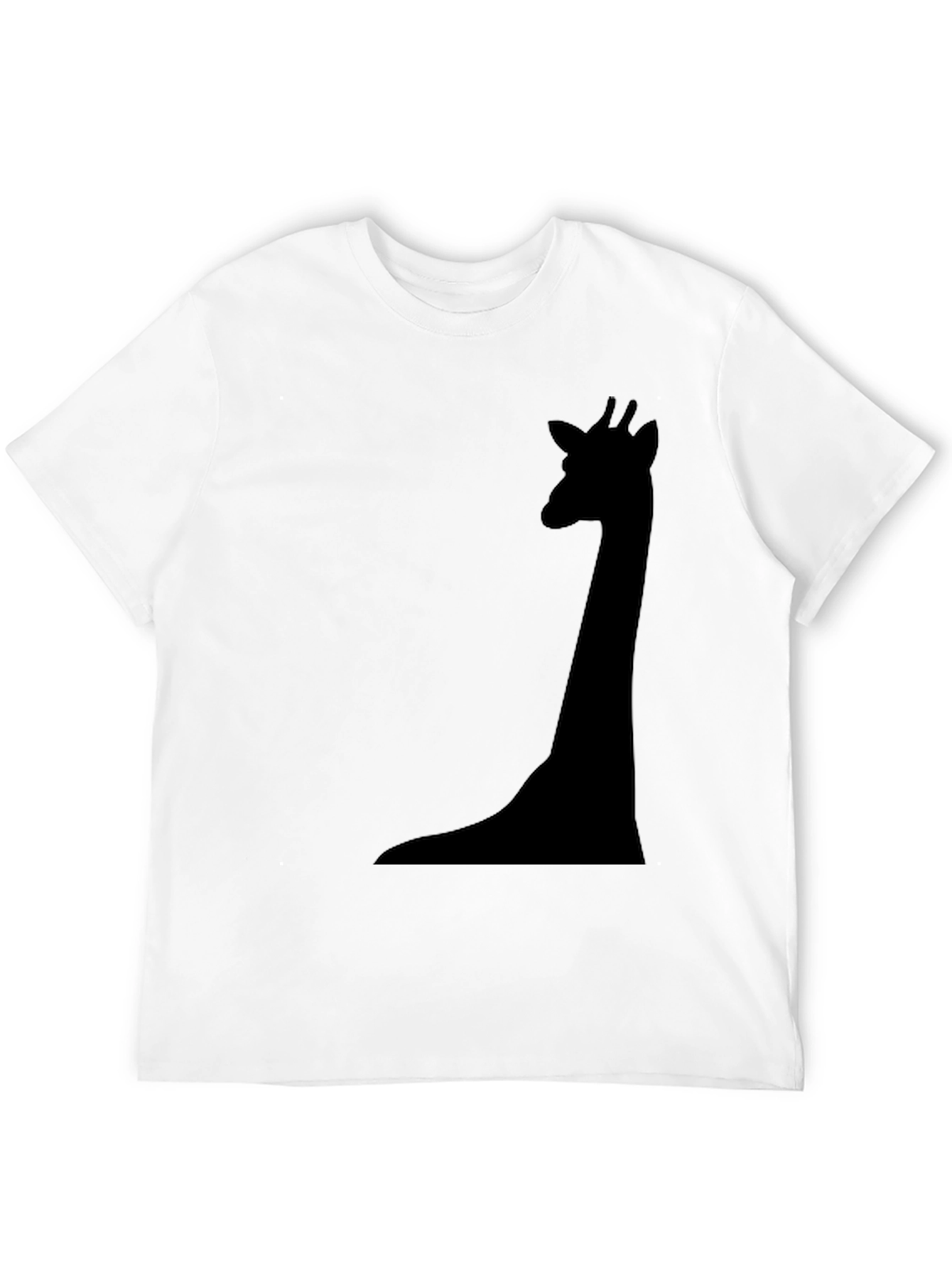 Mens Black Giraffe Silhouette T-Shirt