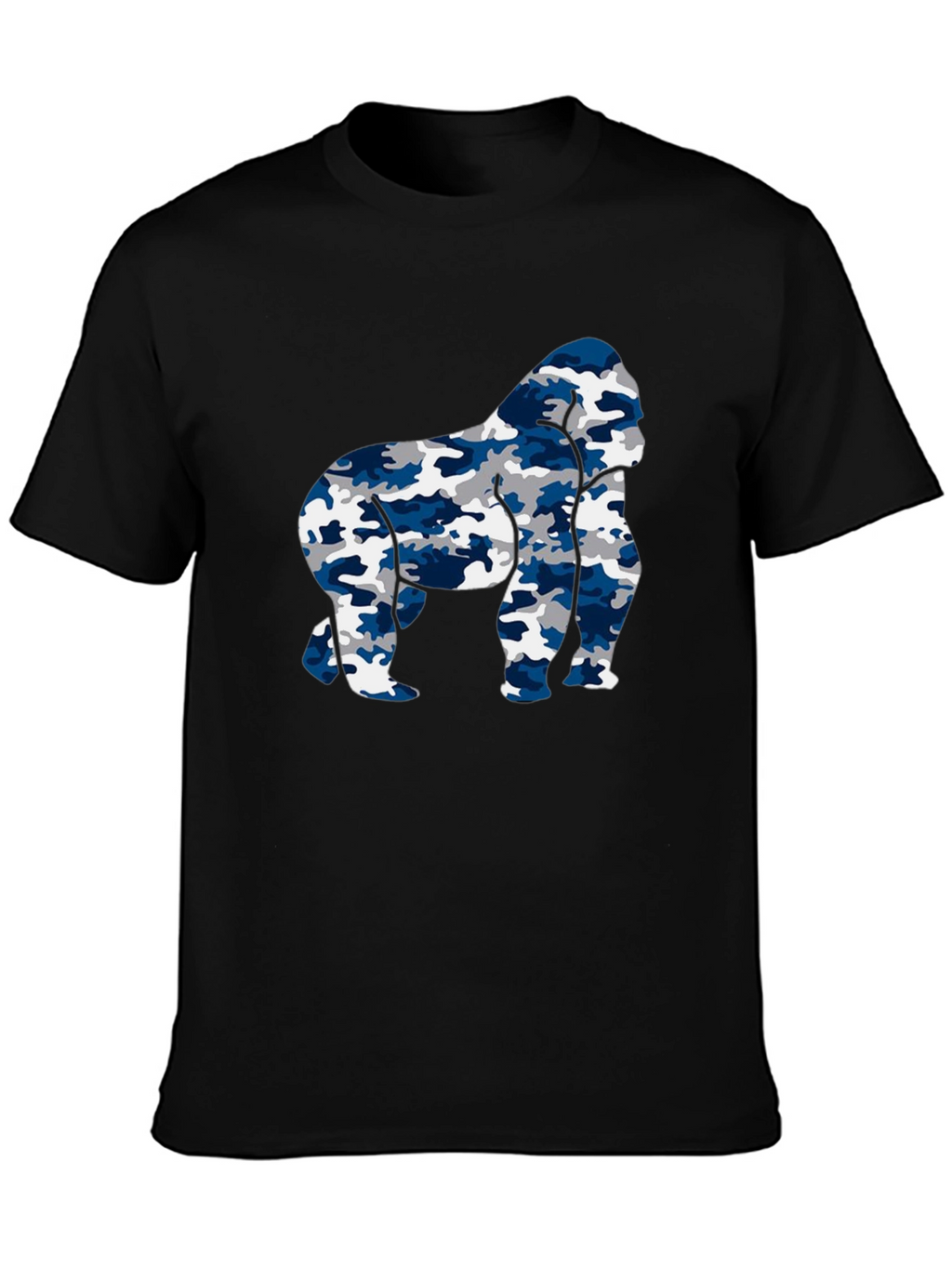 Camo Gorilla Graphic Tee - Mens Black T-Shirt