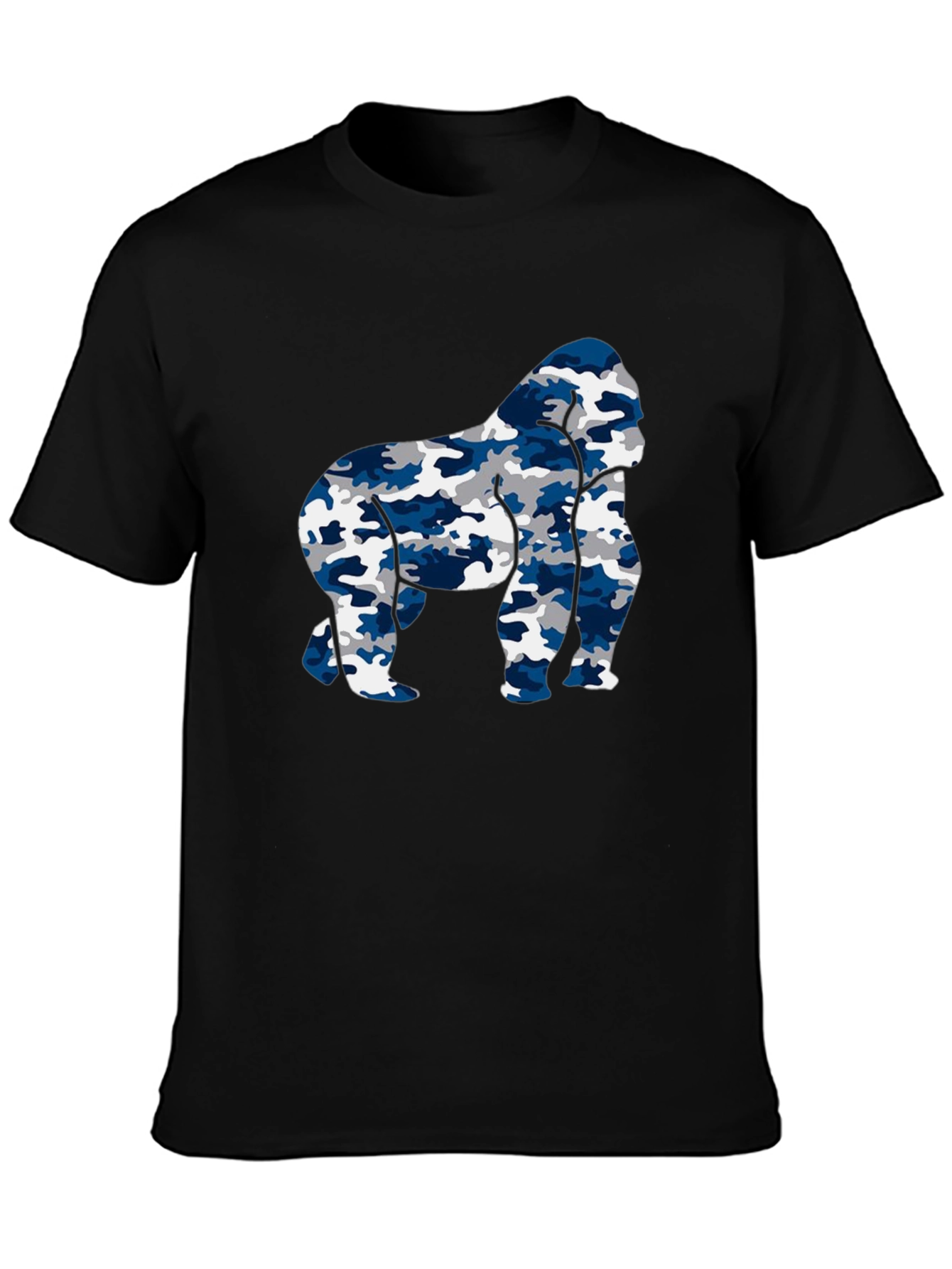 Camo Gorilla Graphic Tee - Mens Black T-Shirt