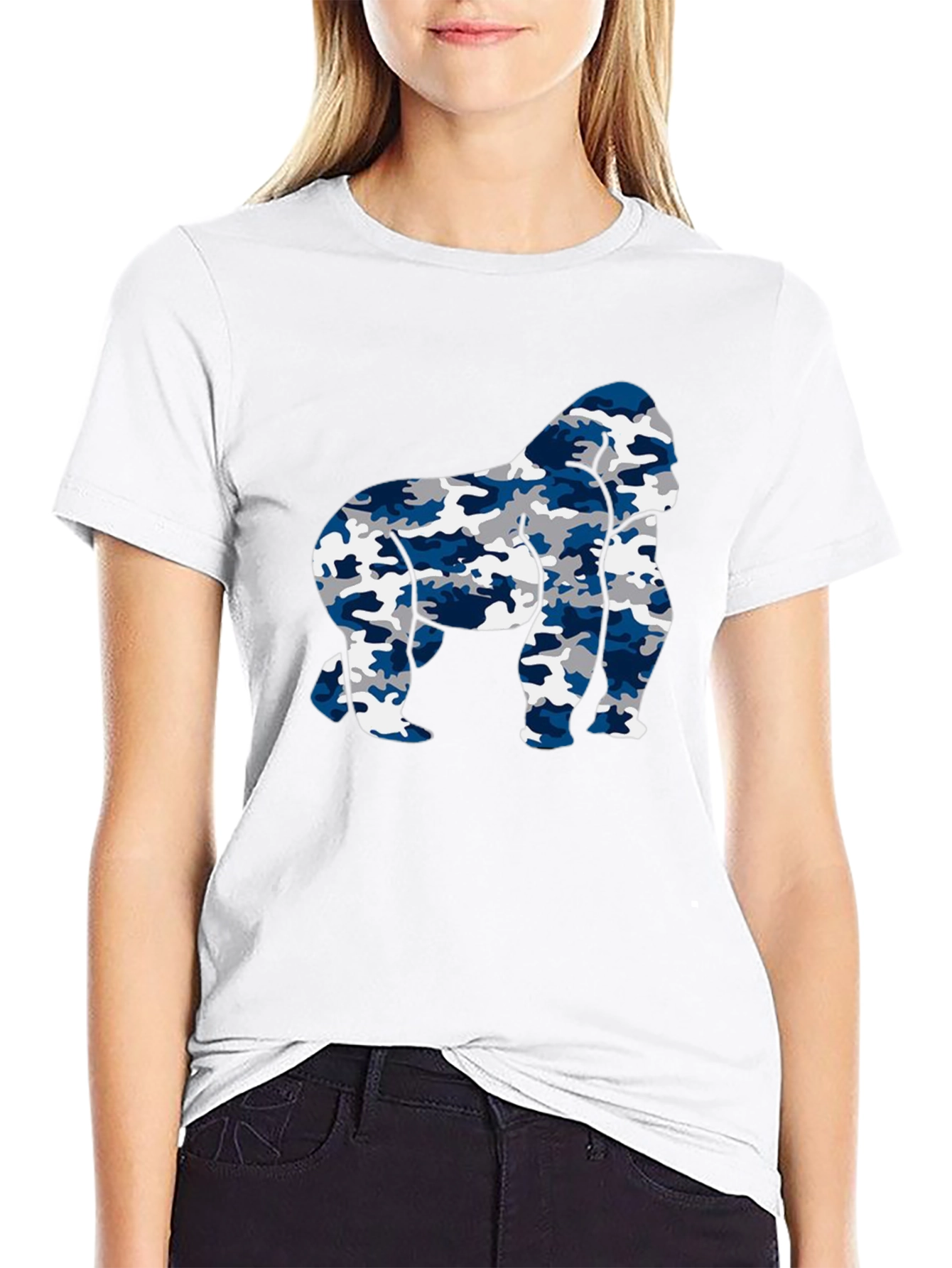 Camo Gorilla Graphic Tee - Mens Black T-Shirt