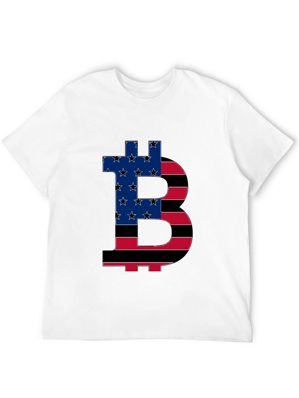 Bitcoin USA Flag Graphic T-Shirt