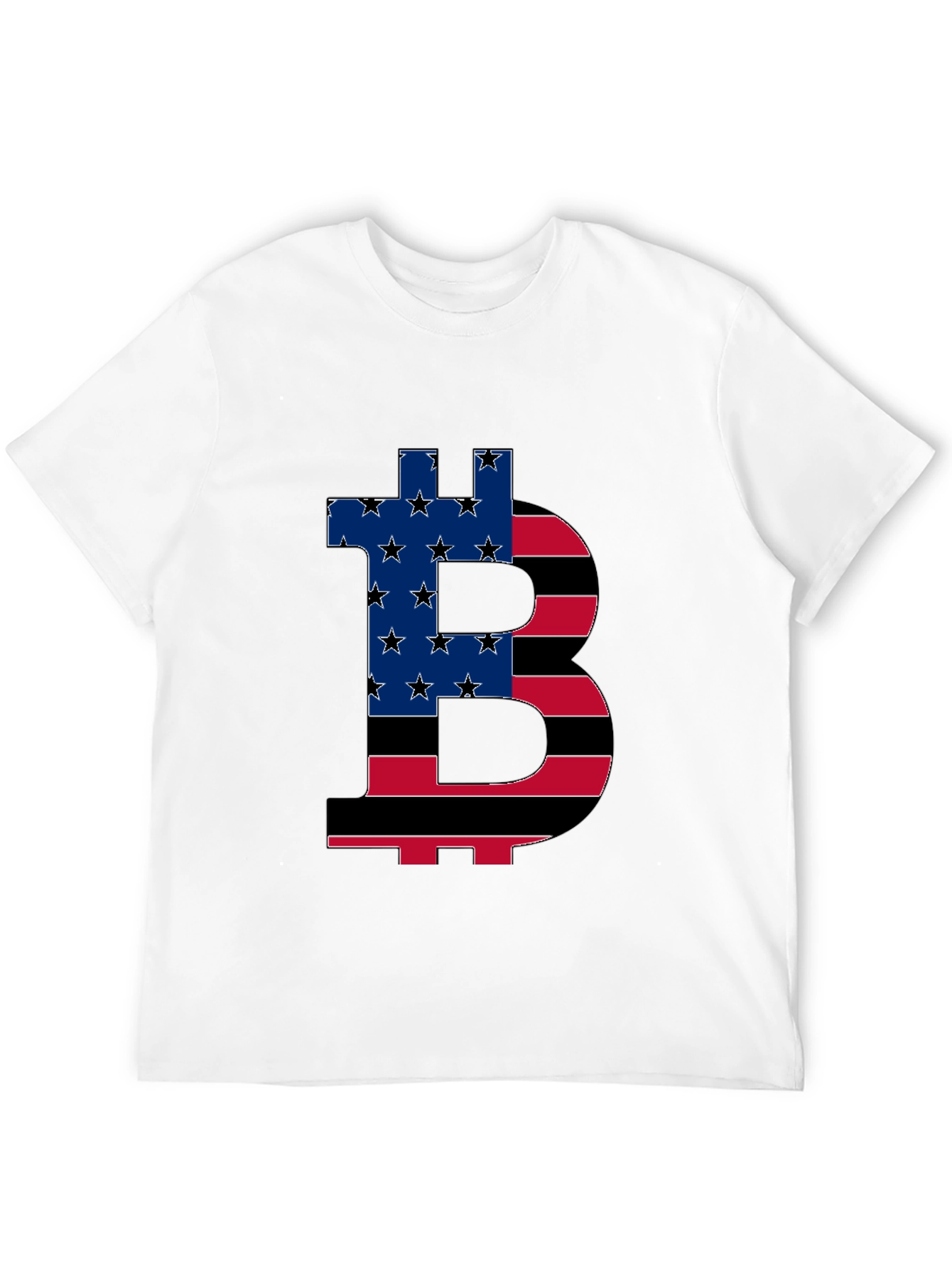 Bitcoin USA Flag Graphic T-Shirt