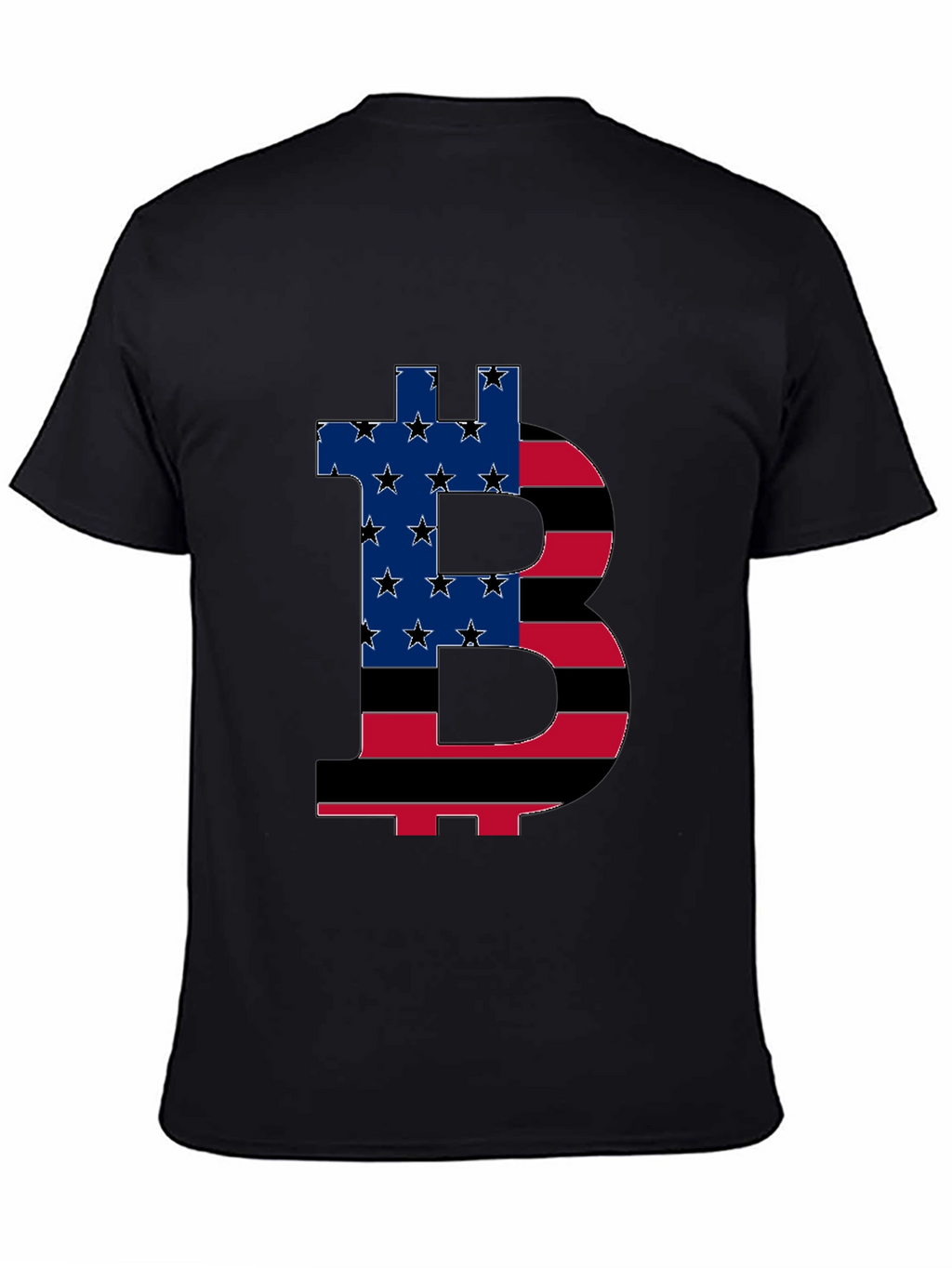 Bitcoin USA Flag Graphic T-Shirt