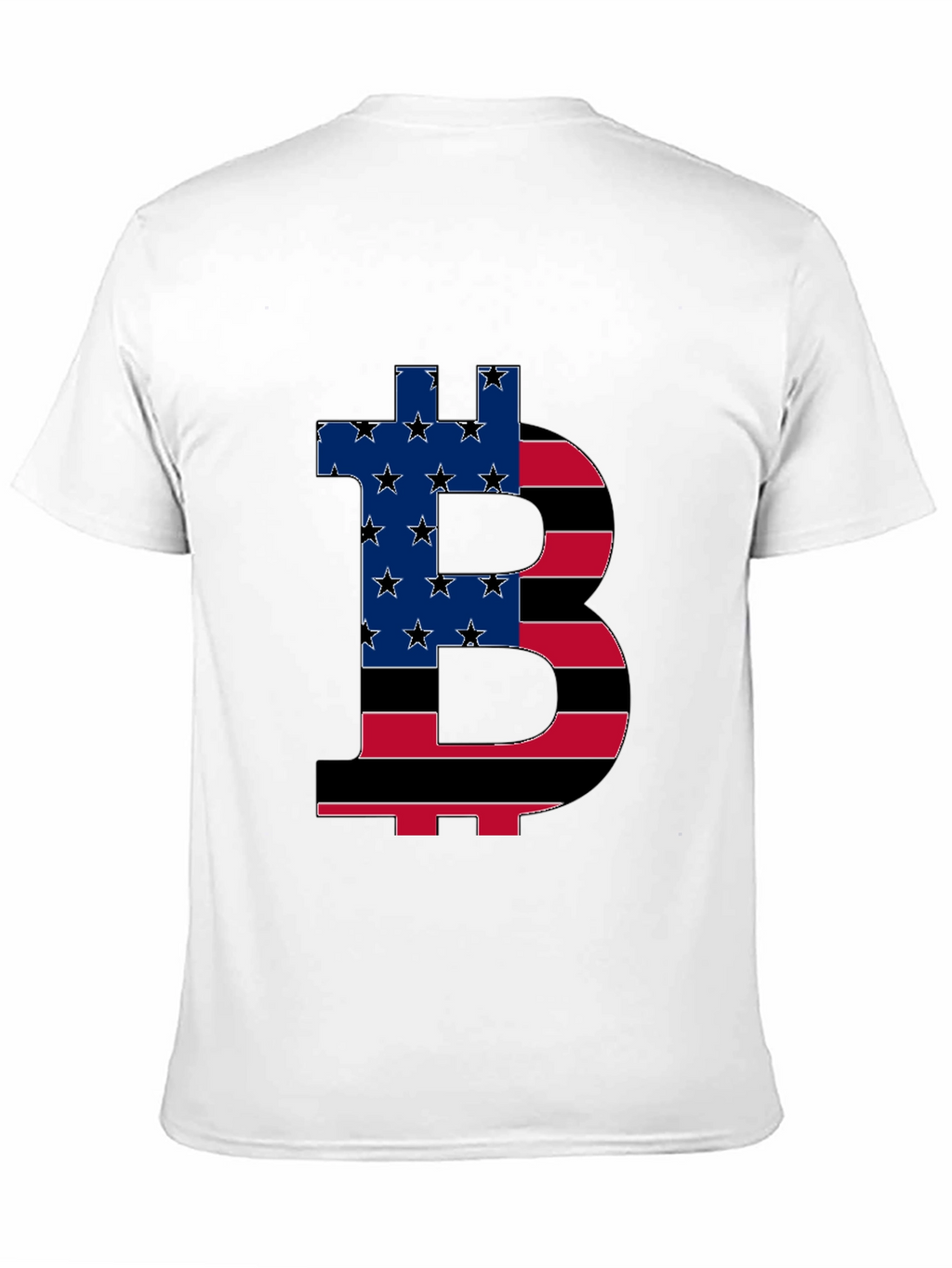 Bitcoin USA Flag Graphic T-Shirt