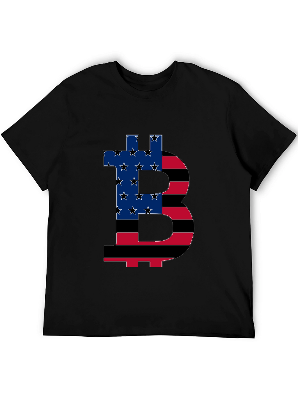 Bitcoin USA Flag Graphic T-Shirt