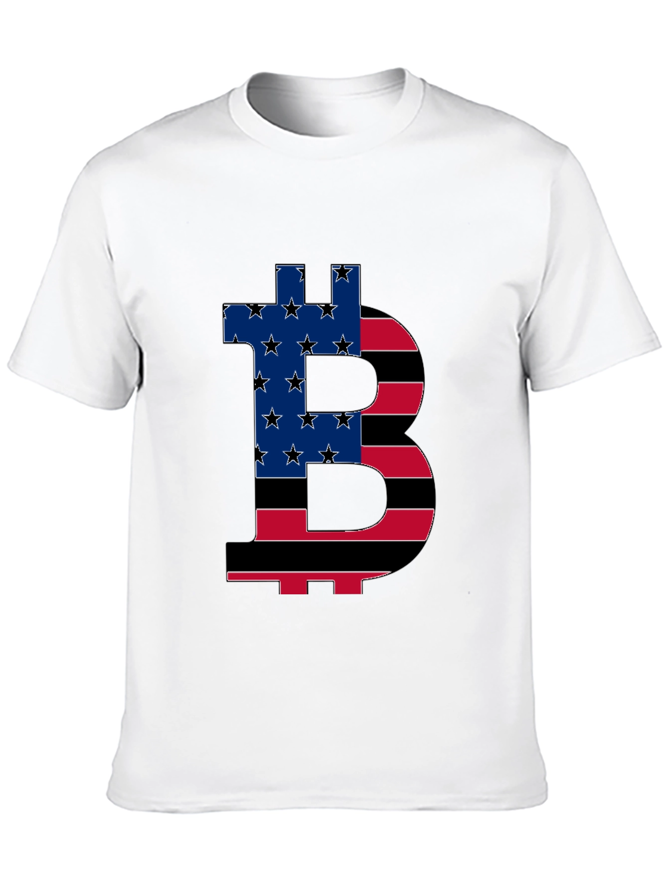 Bitcoin USA Flag Graphic T-Shirt