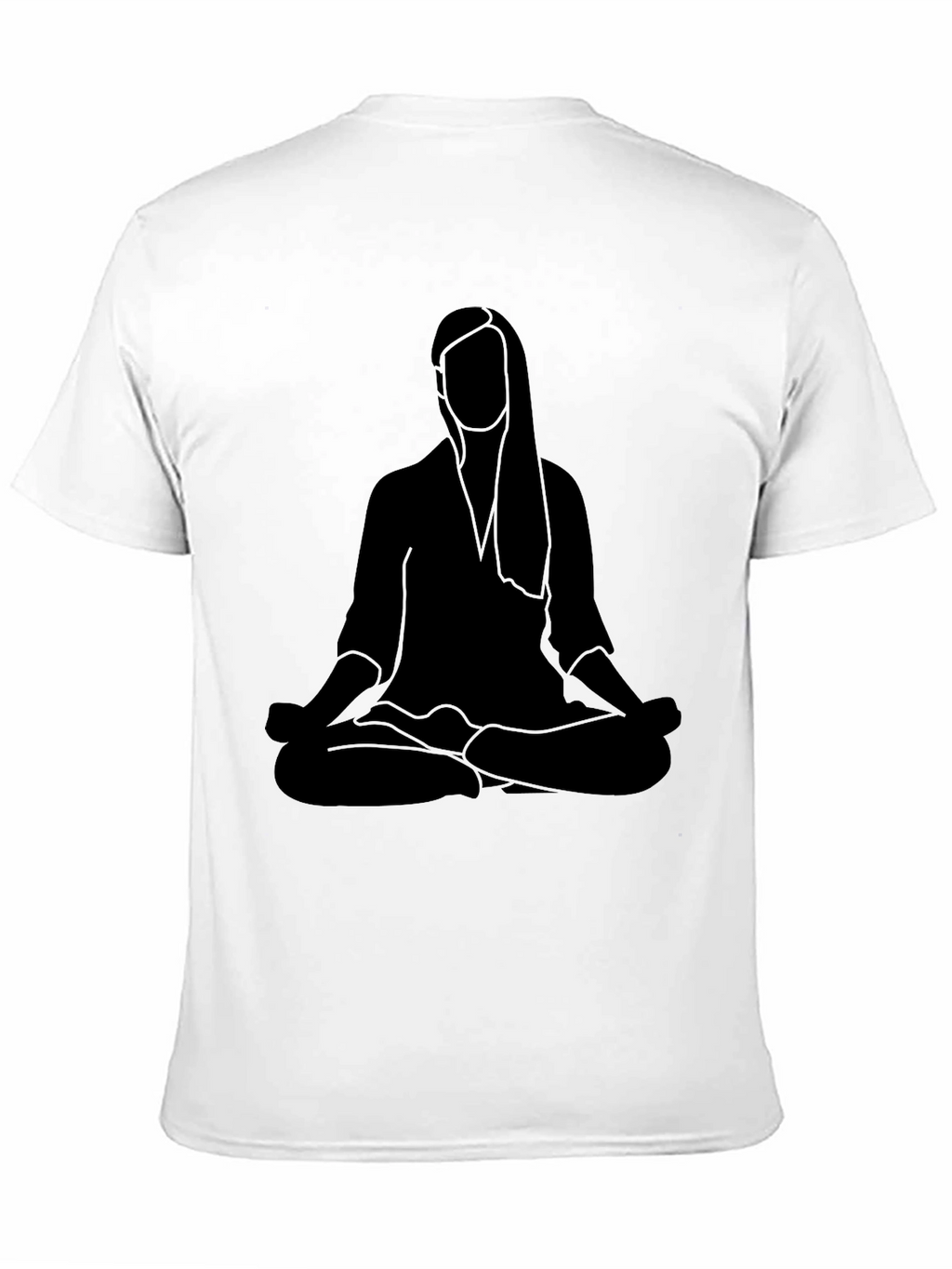 Meditating Woman Graphic Black Tee