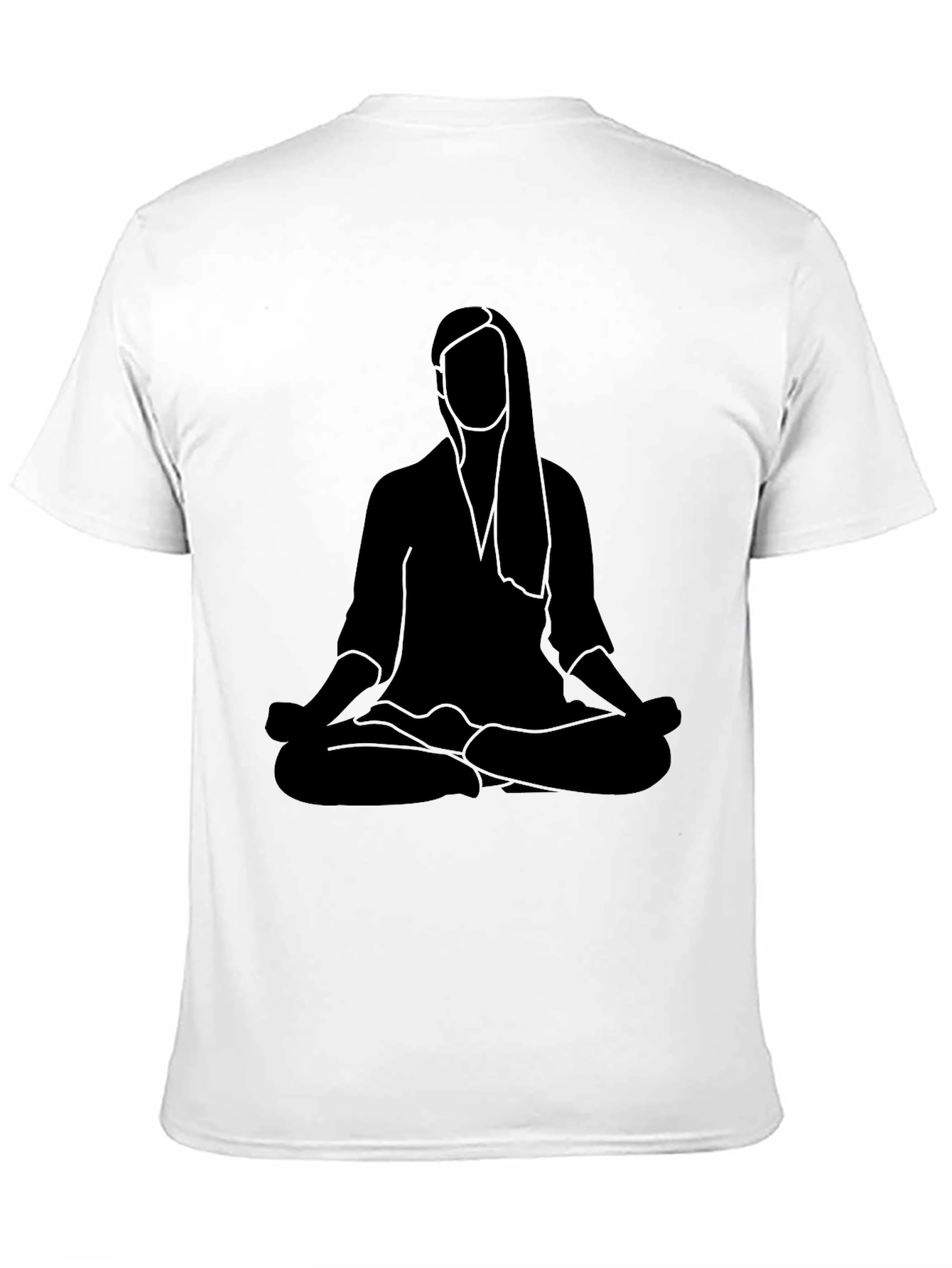 Meditating Woman Graphic Black Tee