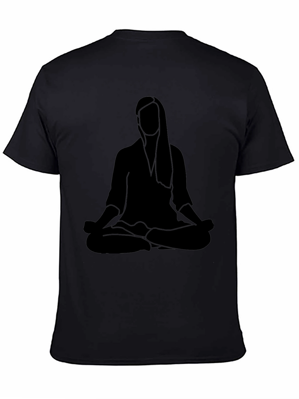 Meditating Woman Graphic Black Tee