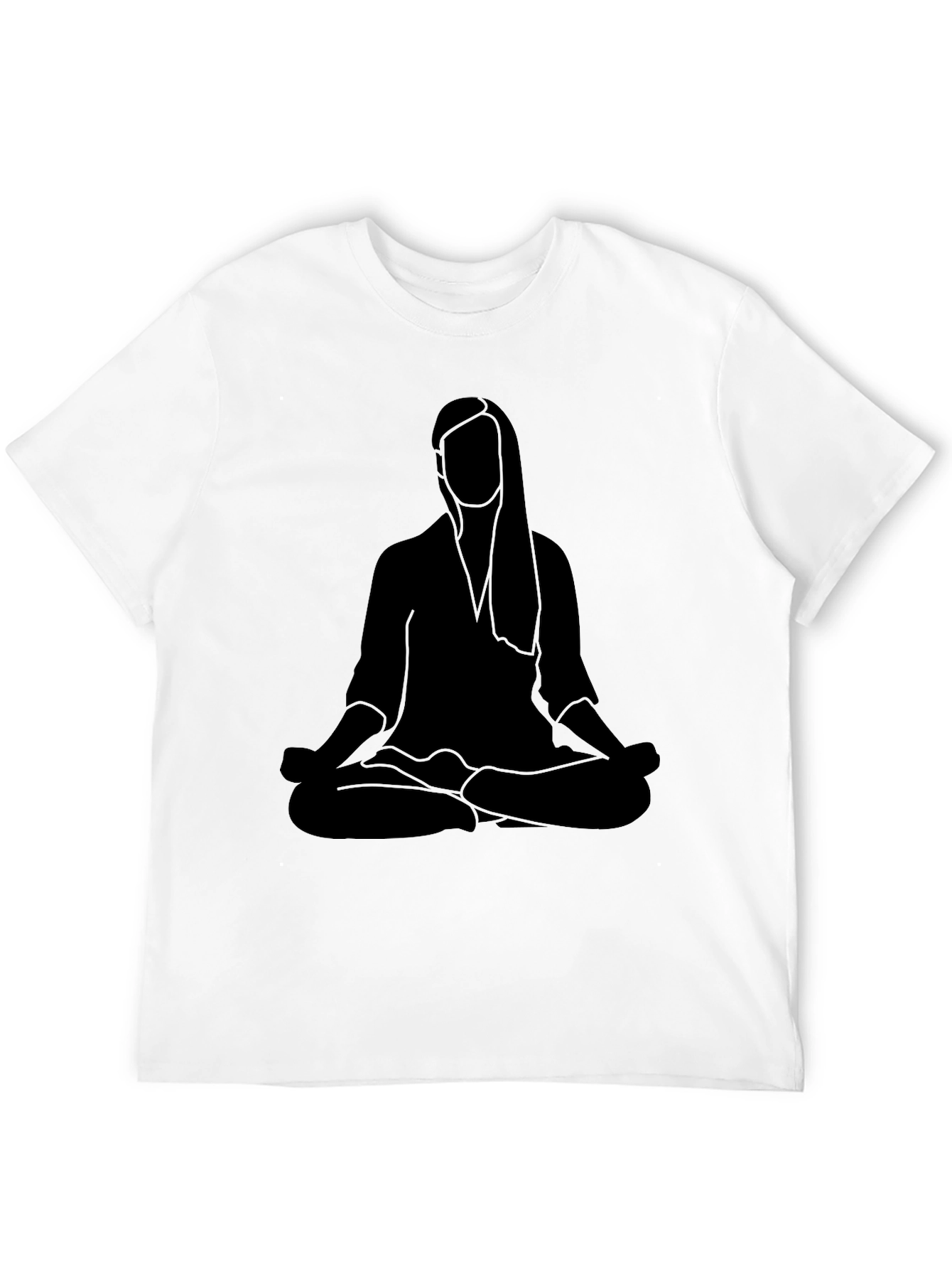 Meditating Woman Graphic Black Tee