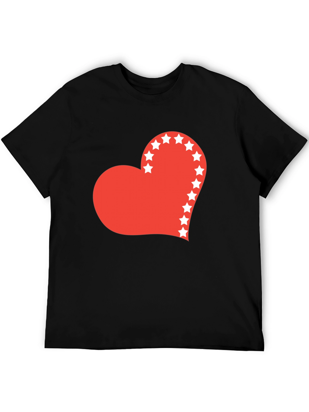 Heart Stars Graphic Tee - Black