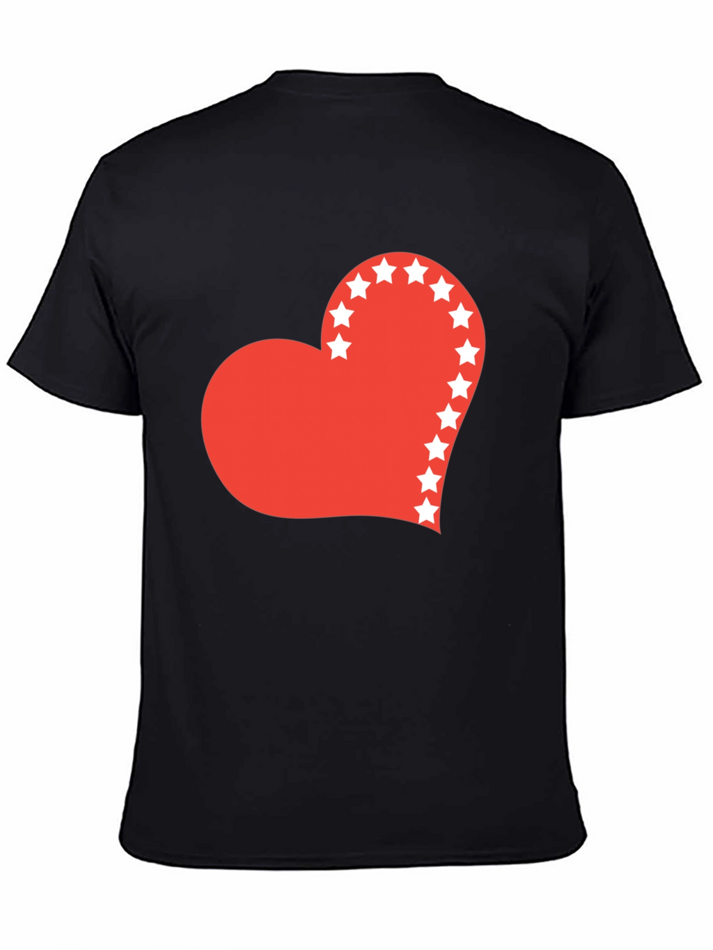 Heart Stars Graphic Tee - Black