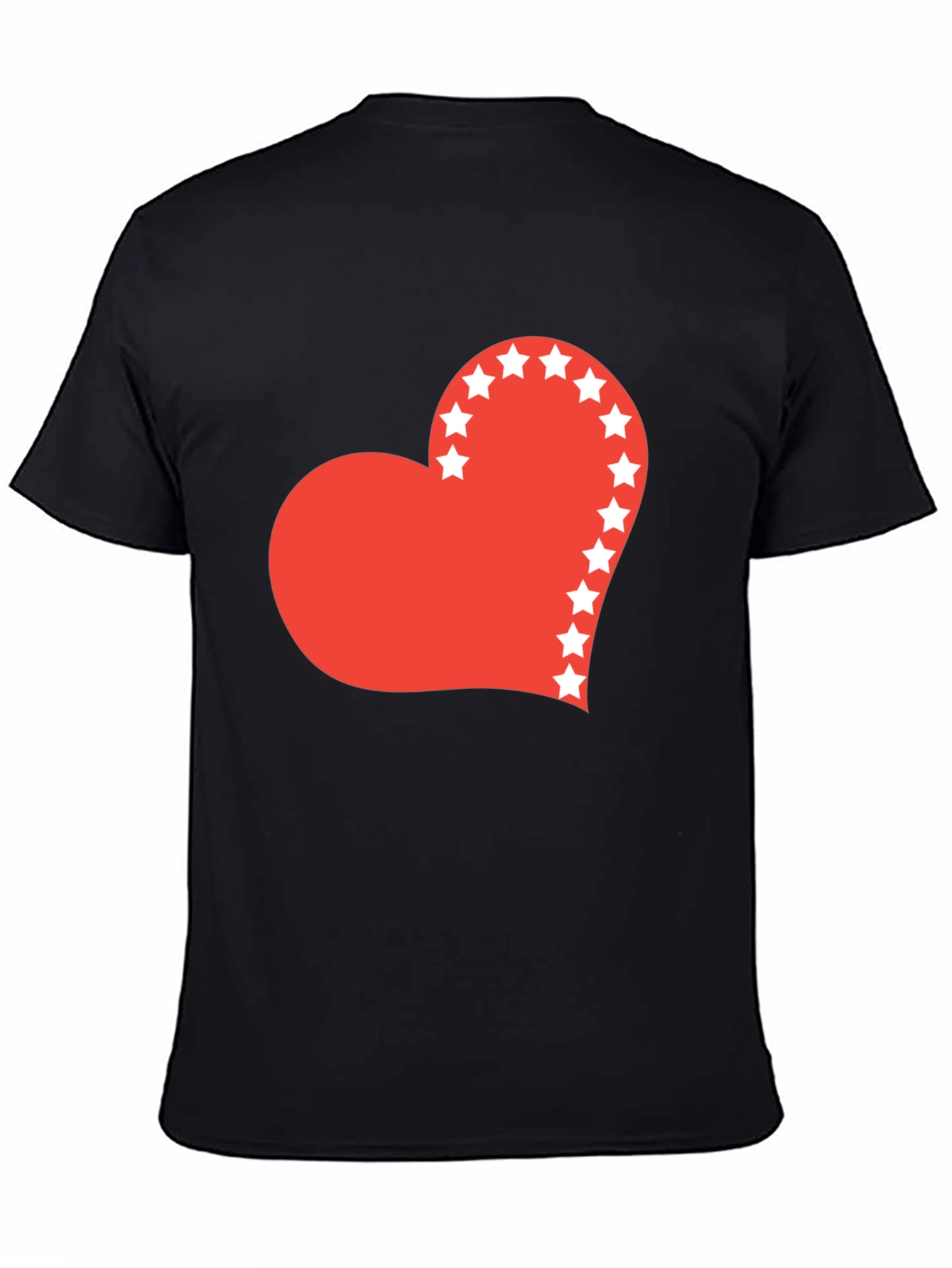 Heart Stars Graphic Tee - Black