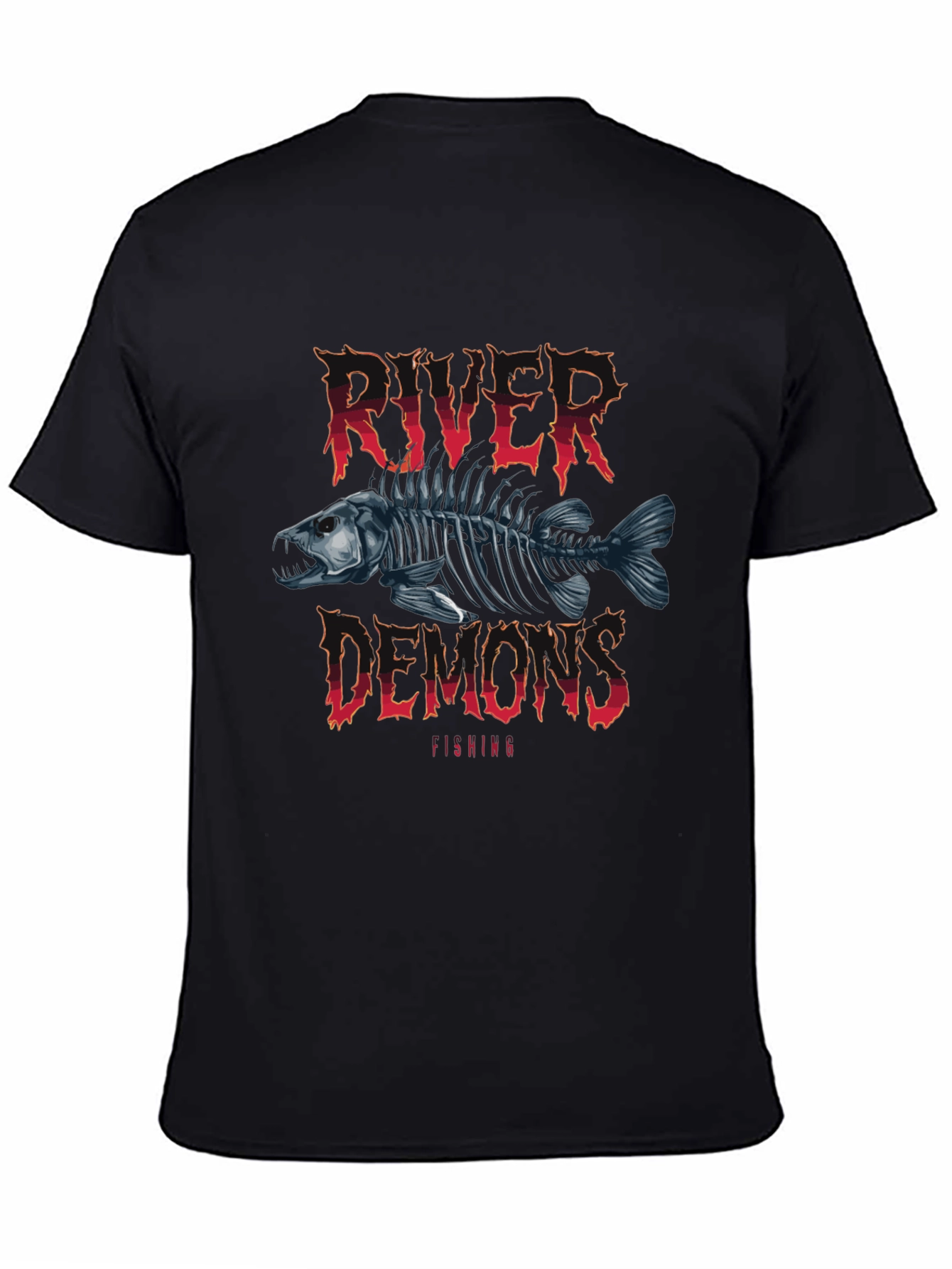 River Demons Fishing T-Shirt - Black